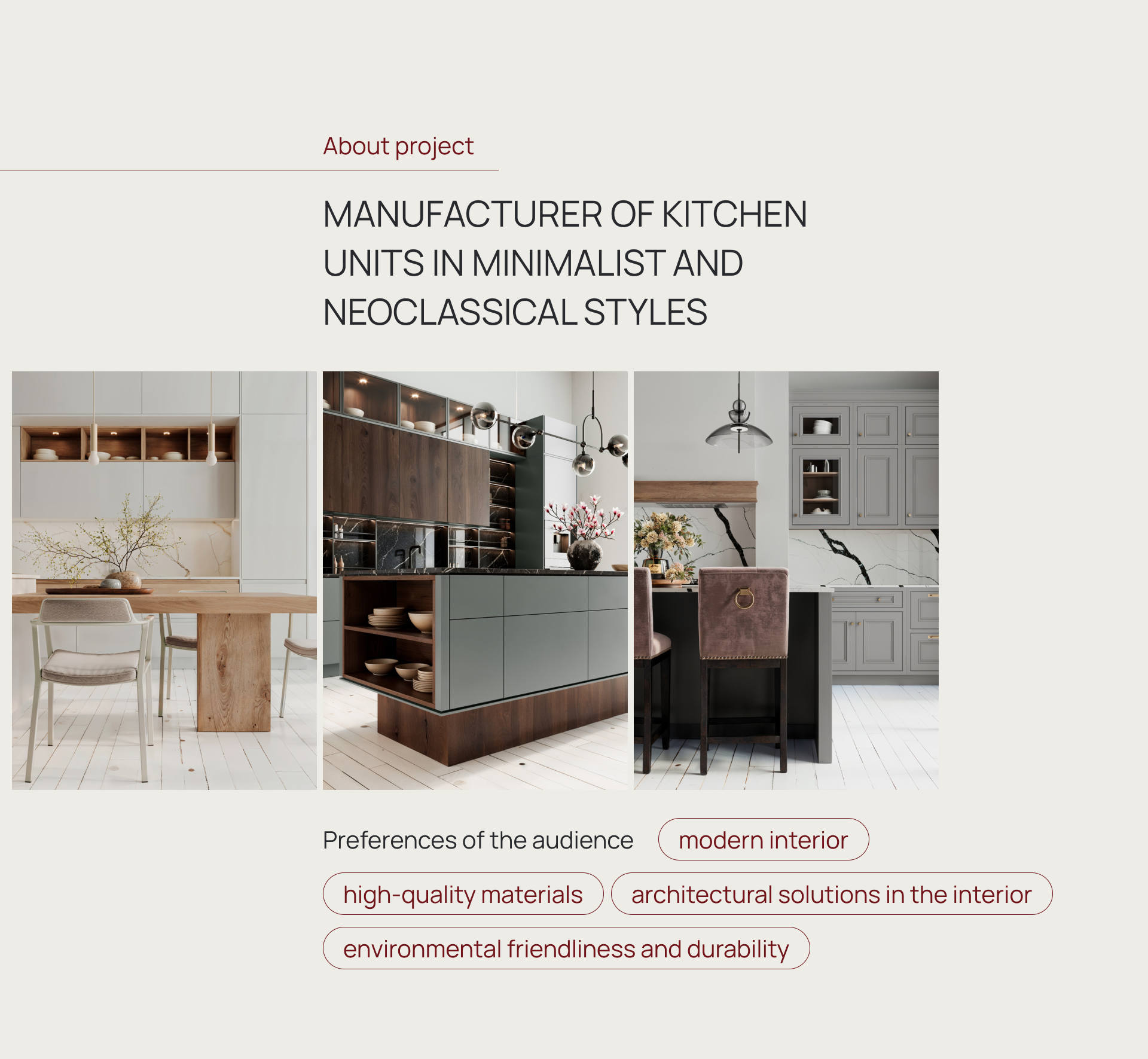 Сайт для кухонь на Тильде — Изображение №2 — Интерфейсы на Dprofile