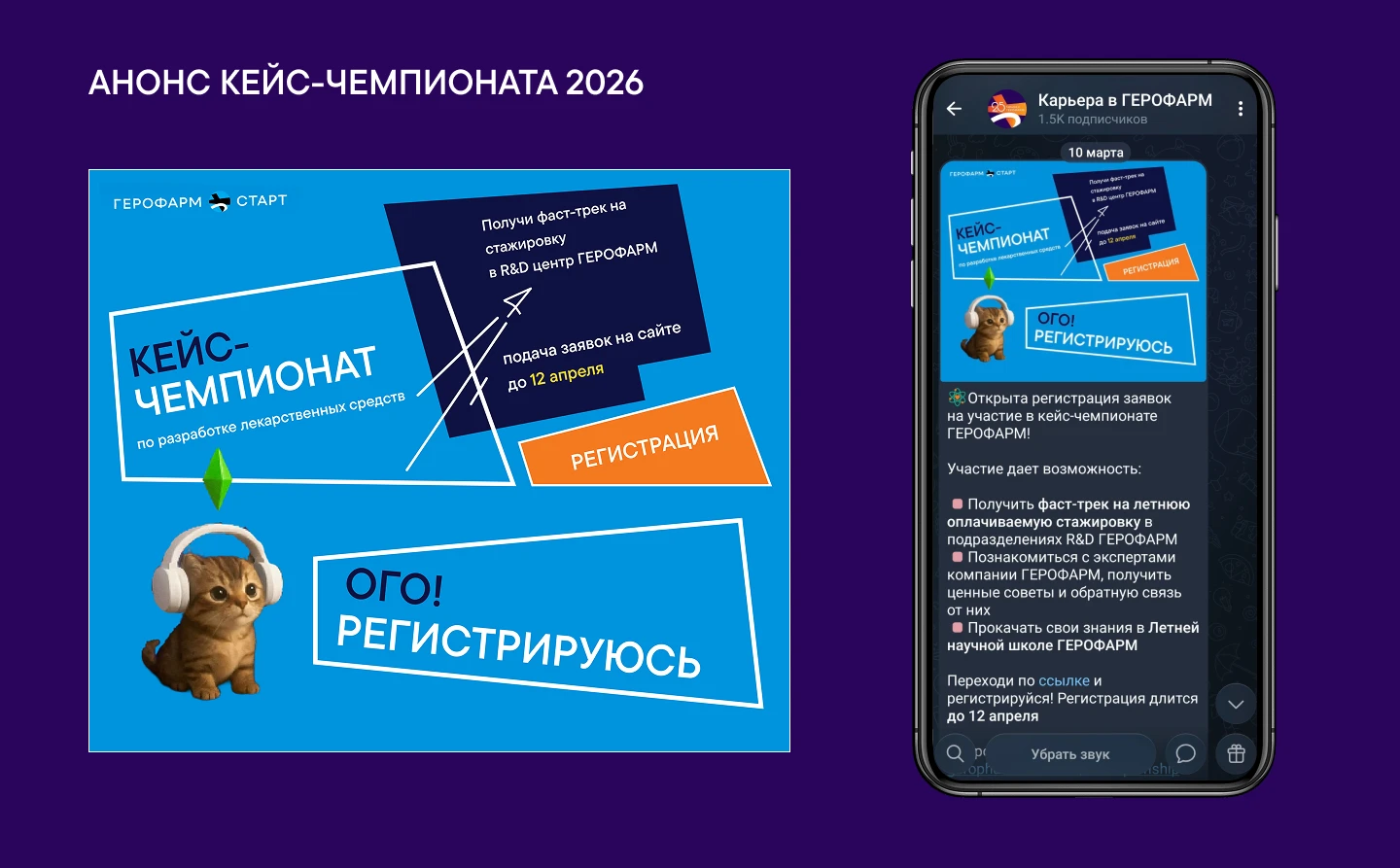Оформление телеграм канала "Карьера в ГЕРОФАРМ" — Изображение №8 — Графика, Маркетинг на Dprofile