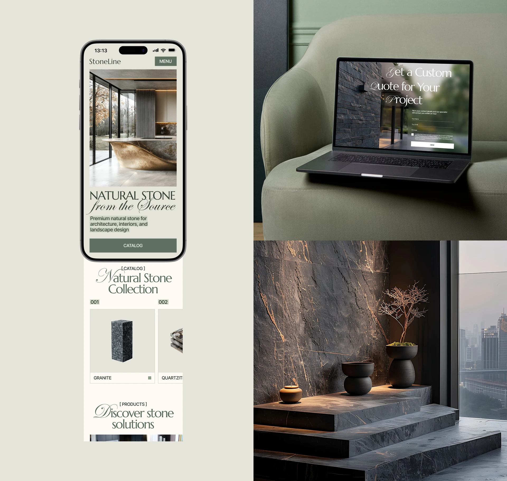 StoneLine | E-commerce | UI/UX — Изображение №3 — Интерфейсы, Брендинг на Dprofile