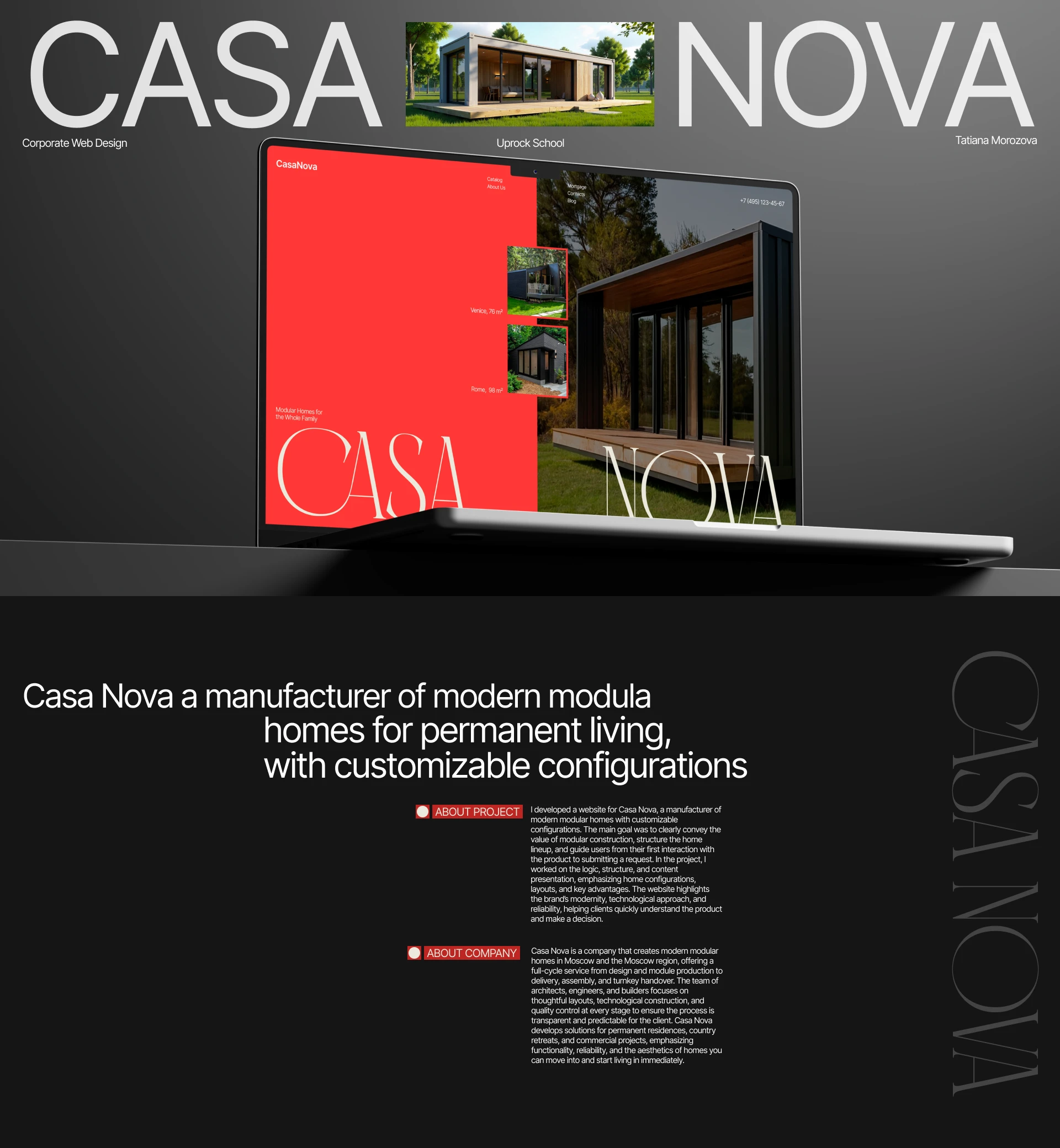 CasaNova | Corporate website | UI/UX — Изображение №1 — Интерфейсы, Брендинг на Dprofile