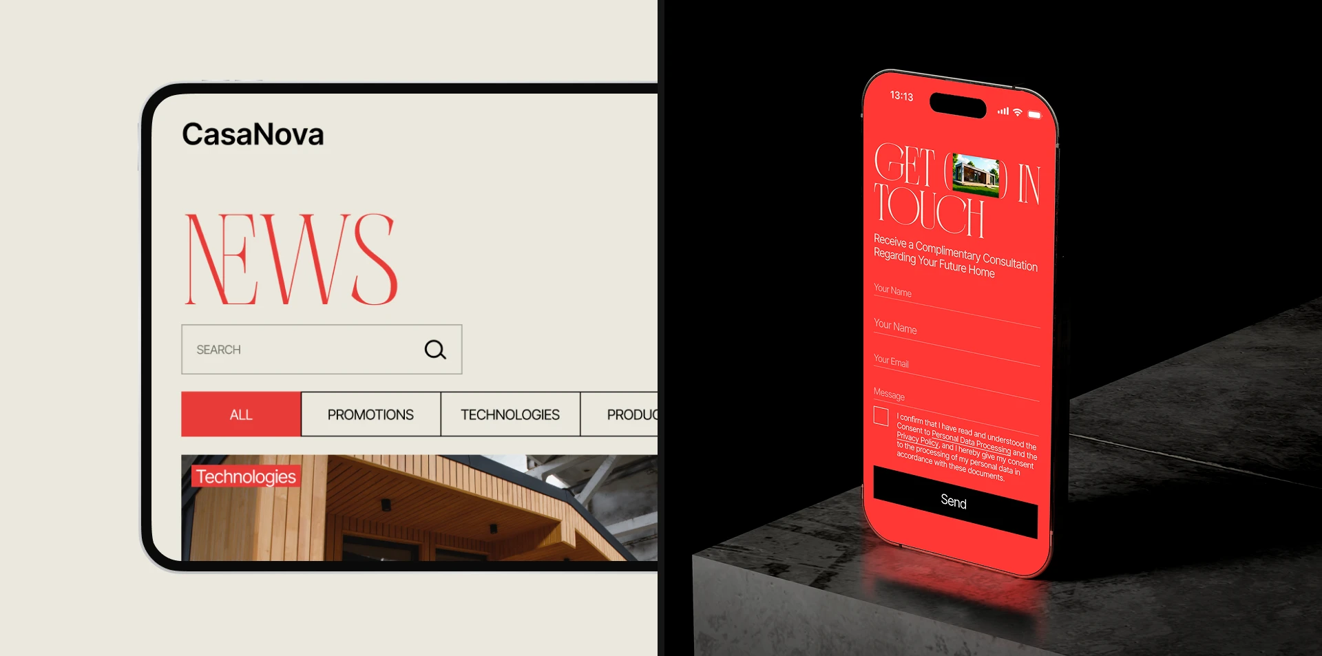 CasaNova | Corporate website | UI/UX — Изображение №5 — Интерфейсы, Брендинг на Dprofile