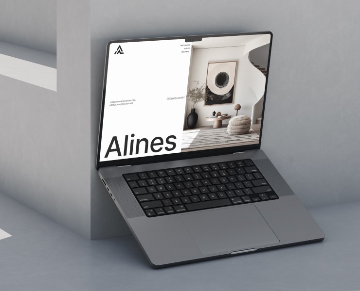 Alines / Interior design studio — Интерфейсы, Брендинг на Dprofile