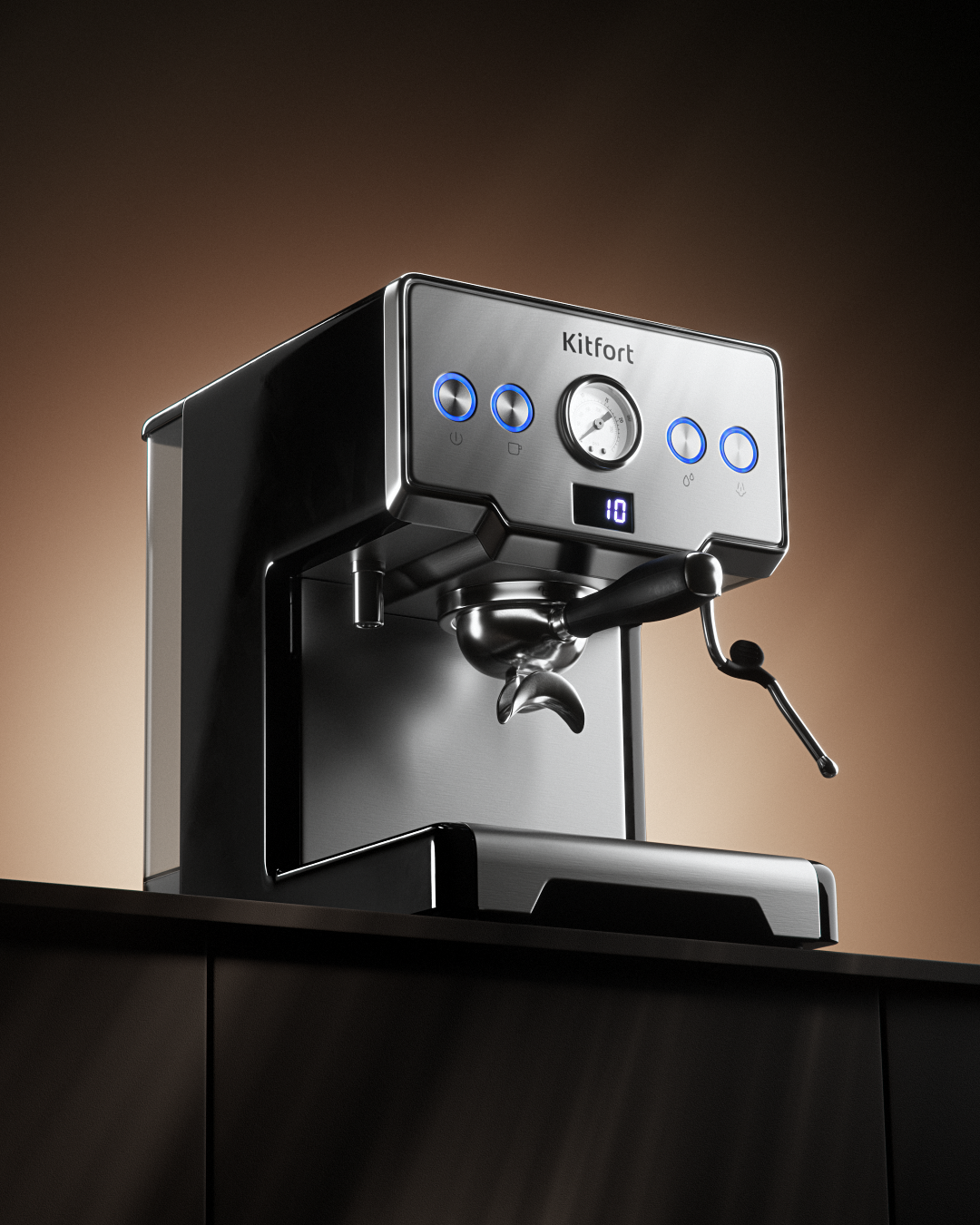 Кофемашина Kitfort | промо — Изображение №7 — 3D, Анимация на Dprofile