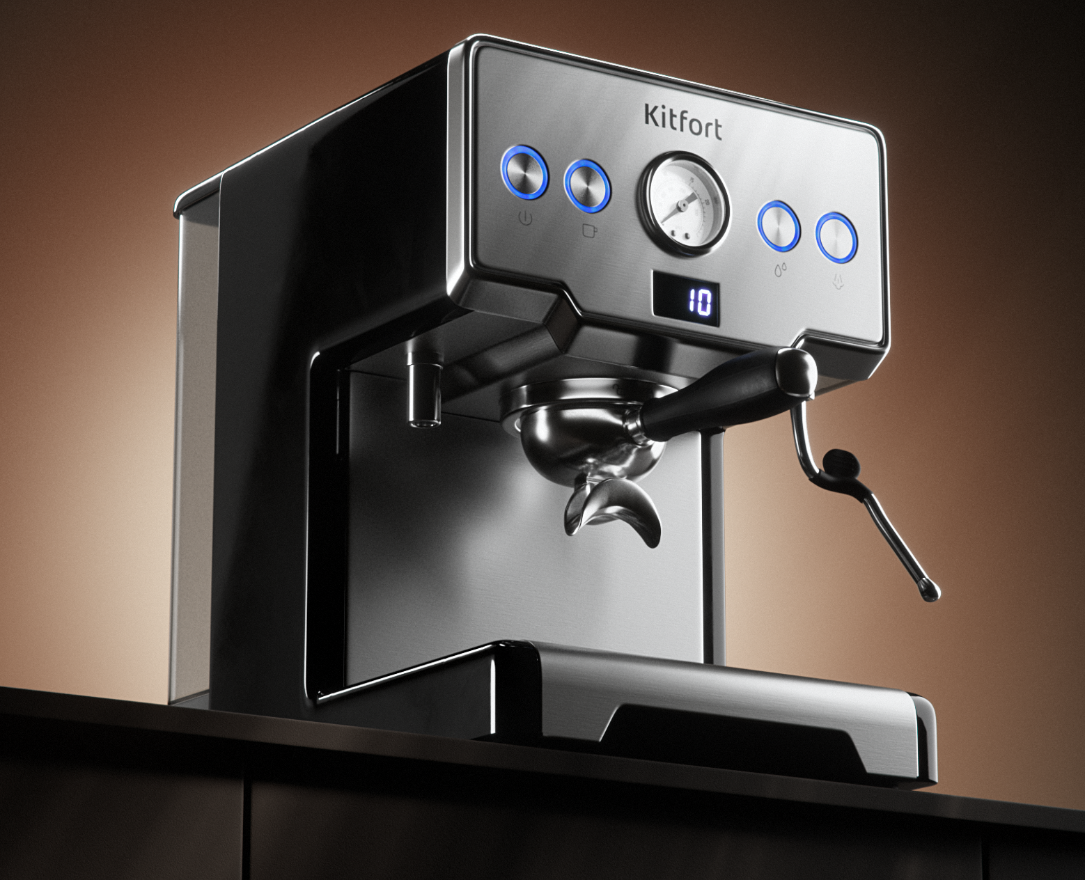 Кофемашина Kitfort | промо — 3D, Анимация на Dprofile