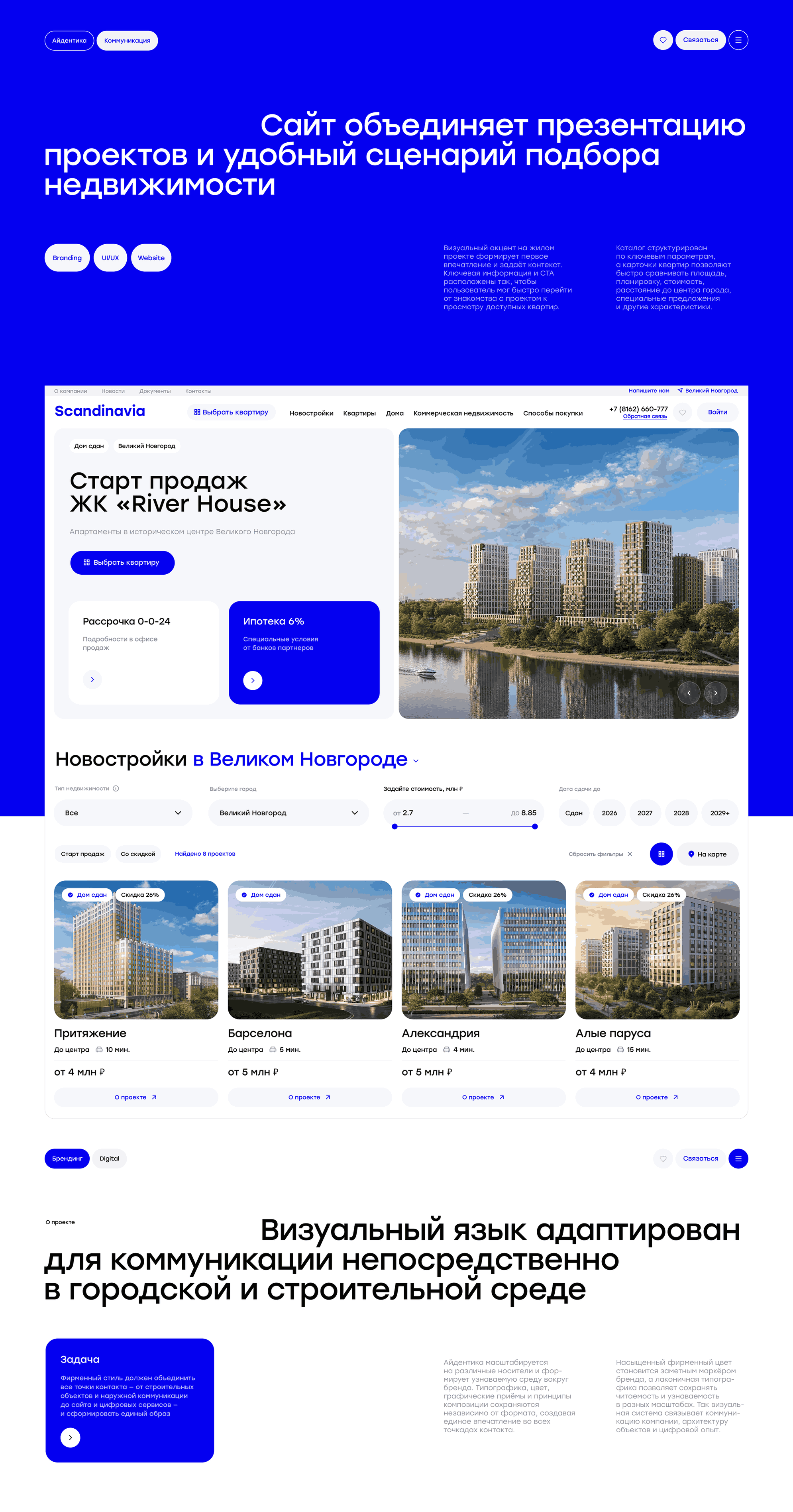 Scandinavia – Строительная компания — Изображение №6 — Интерфейсы, Брендинг на Dprofile