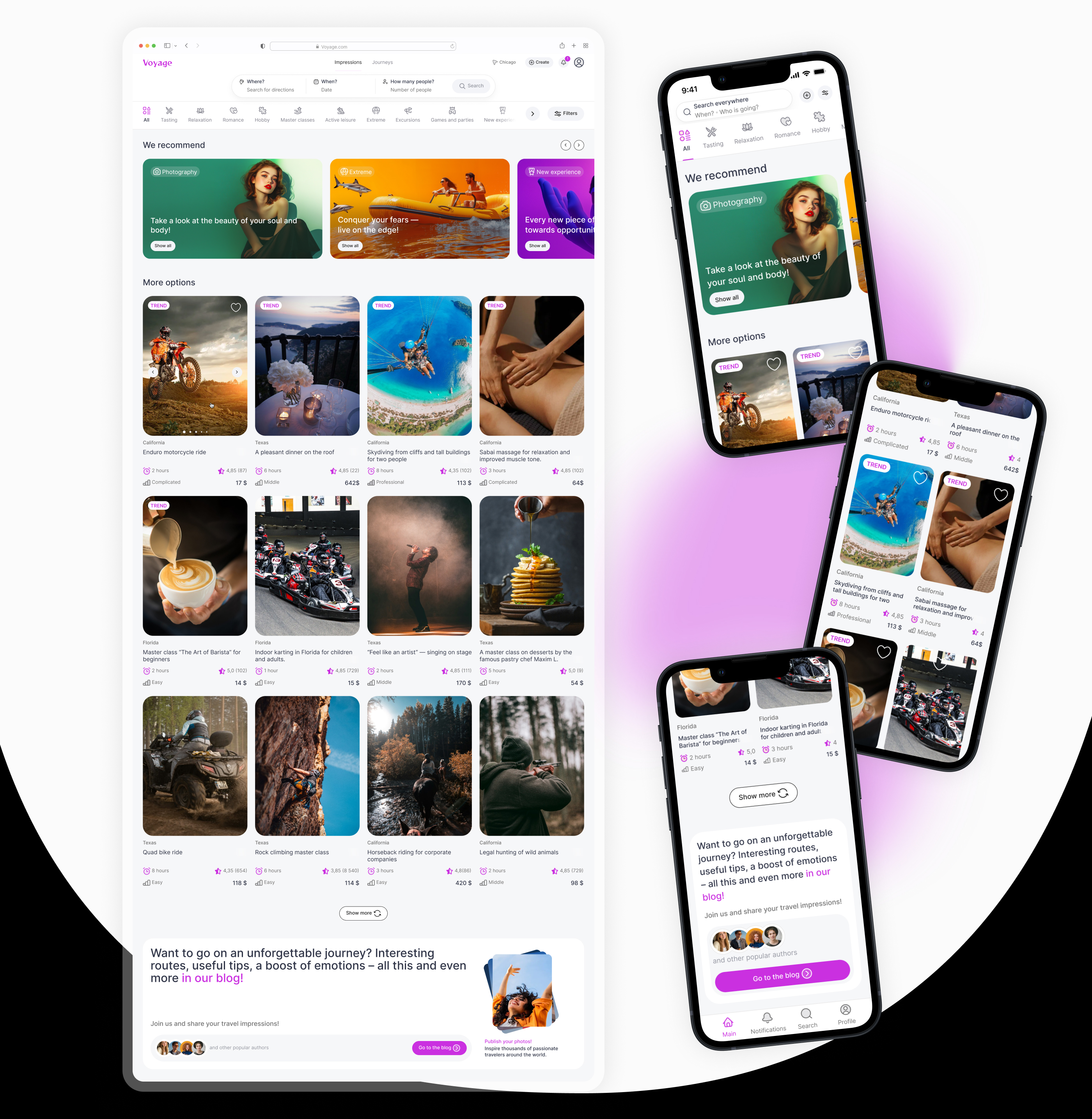 Voyage | Booking service — Изображение №3 — Интерфейсы на Dprofile