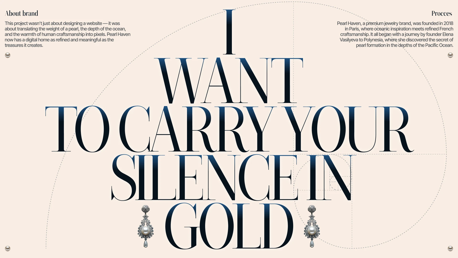 Pearl Haven | Sustainable Luxury Jewelry 2025 — Изображение №2 — Интерфейсы, Брендинг на Dprofile