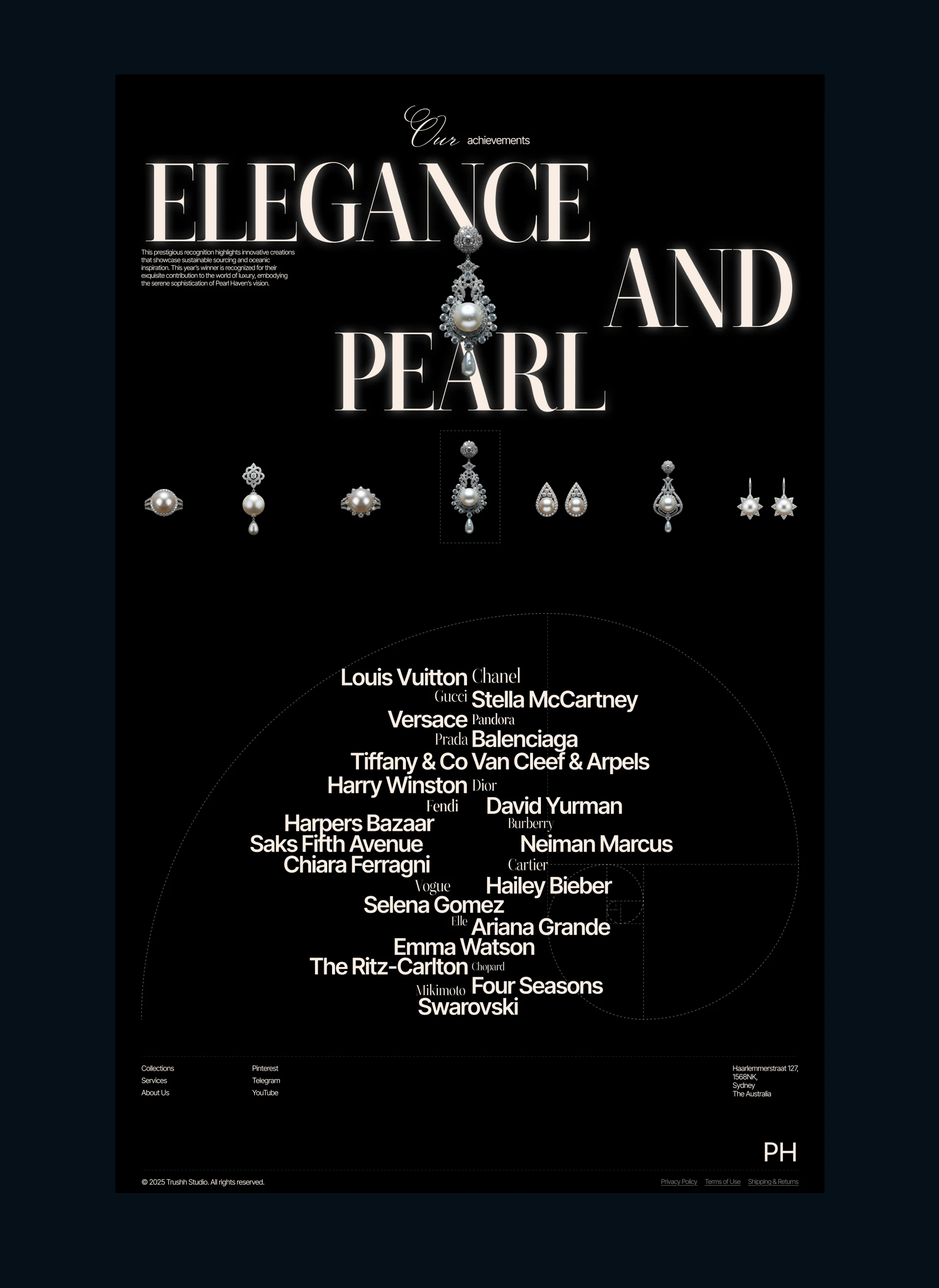 Pearl Haven | Sustainable Luxury Jewelry 2025 — Изображение №5 — Интерфейсы, Брендинг на Dprofile