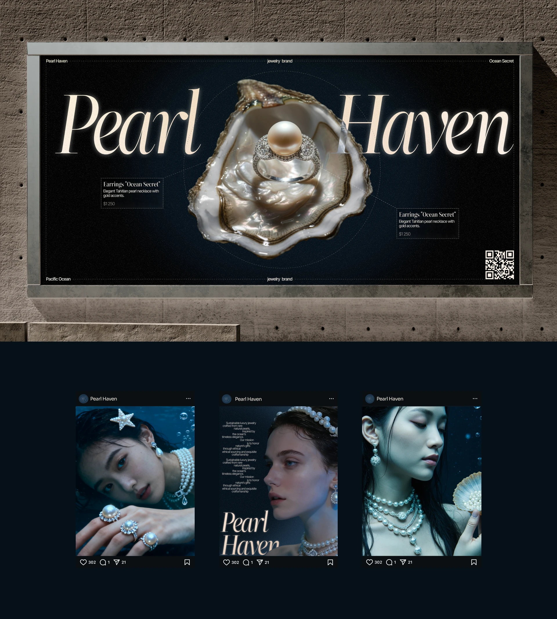 Pearl Haven | Sustainable Luxury Jewelry 2025 — Изображение №7 — Интерфейсы, Брендинг на Dprofile