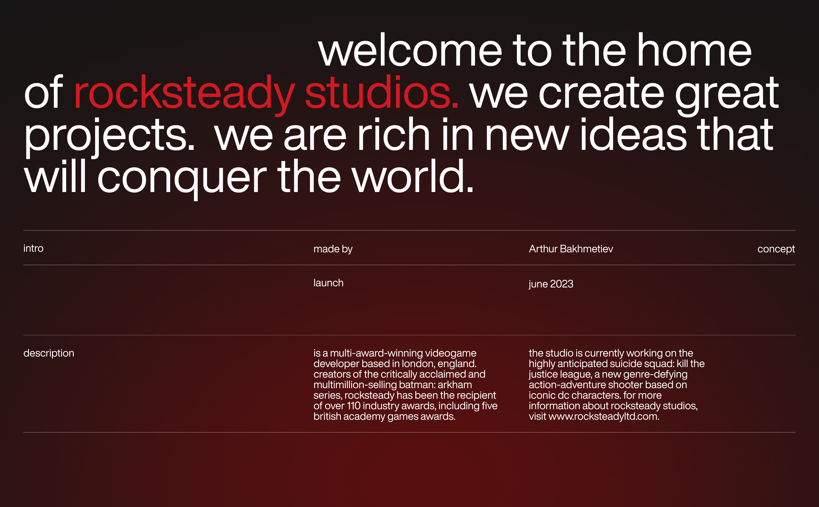 Rocksteady Studios | Game Developer — Изображение №2 — Интерфейсы на Dprofile