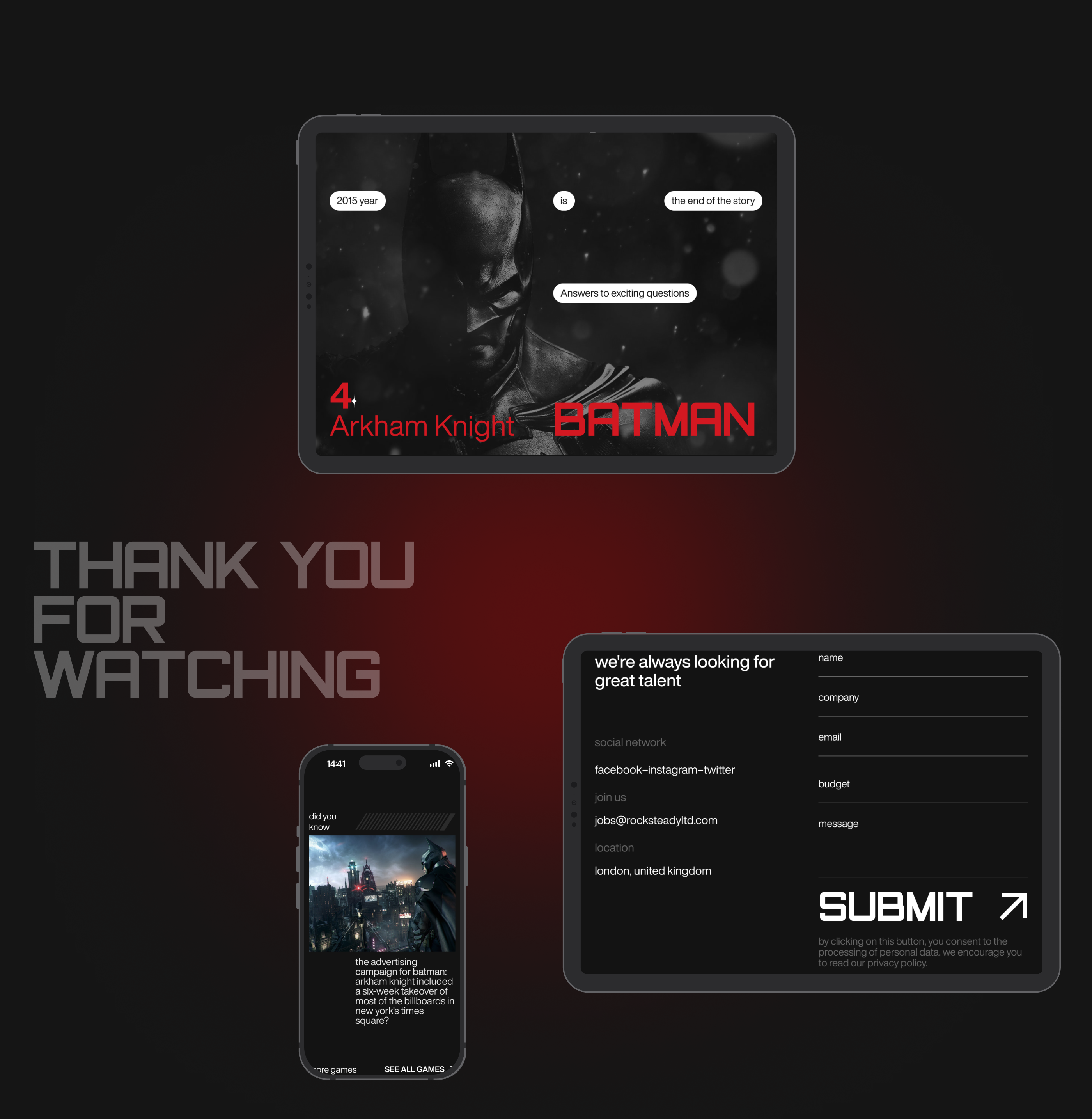 Rocksteady Studios | Game Developer — Изображение №10 — Интерфейсы на Dprofile