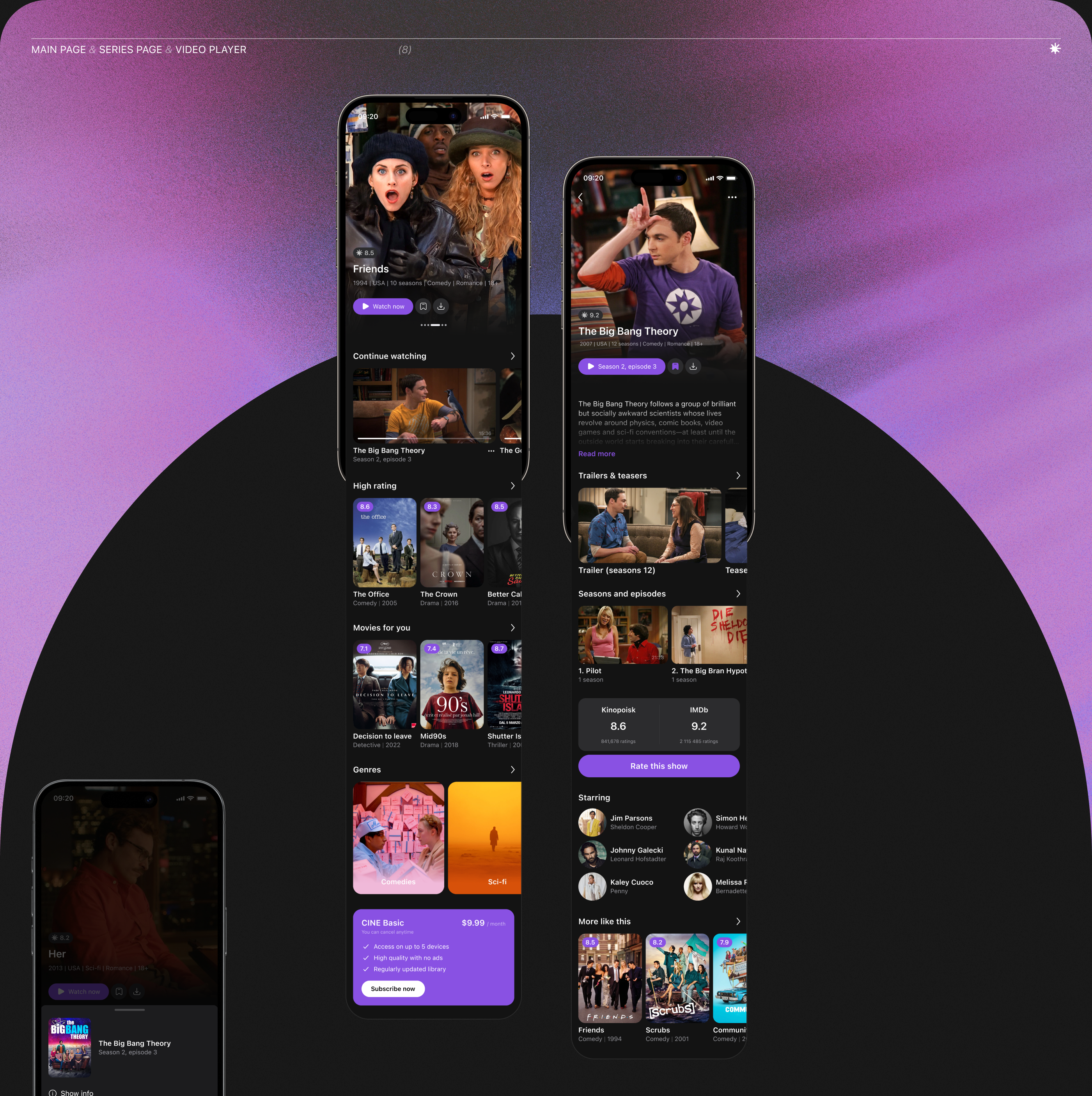 CINE | Сinema app — Изображение №9 — Интерфейсы на Dprofile