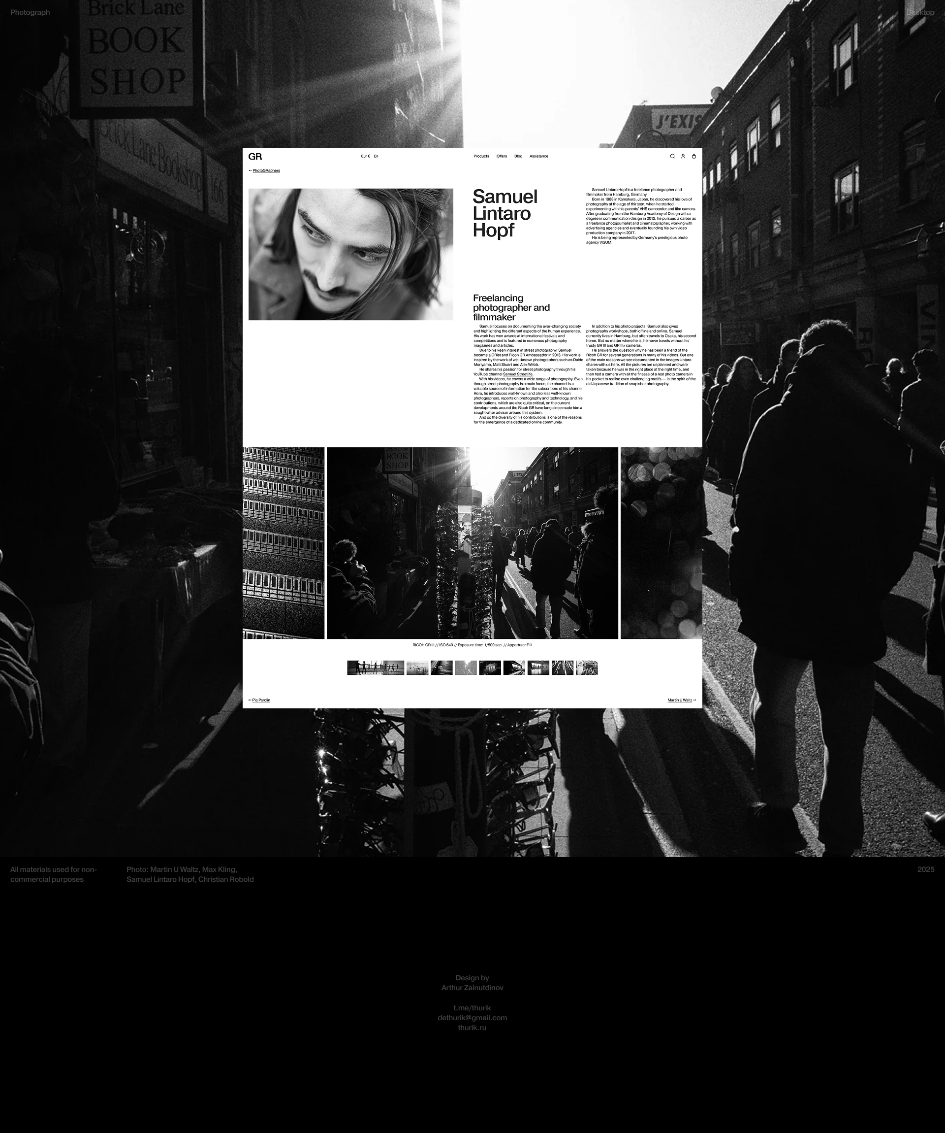 Ricoh GR | Интернет-магазин — Изображение №12 — Интерфейсы, Анимация на Dprofile