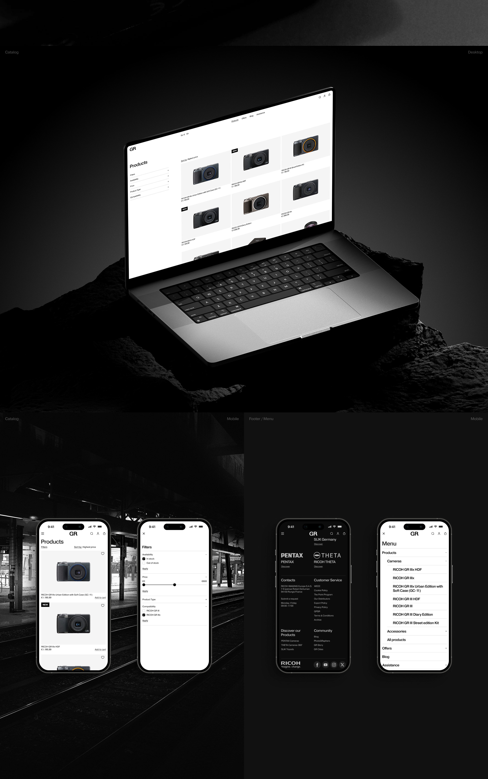 Ricoh GR | Интернет-магазин — Изображение №4 — Интерфейсы, Анимация на Dprofile