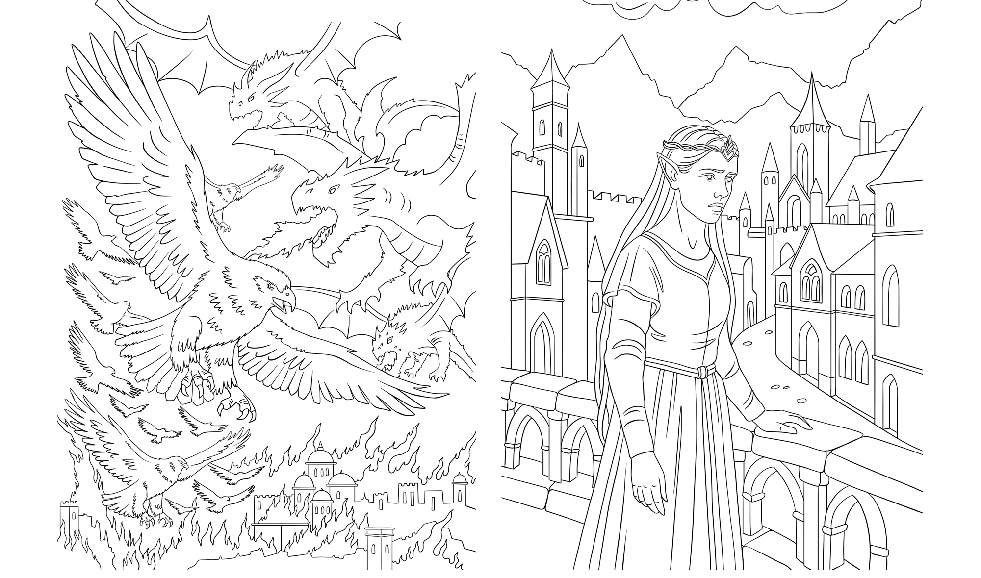 Раскраска "Средиземье" для "АСТ" — Изображение №18 — Иллюстрация на Dprofile