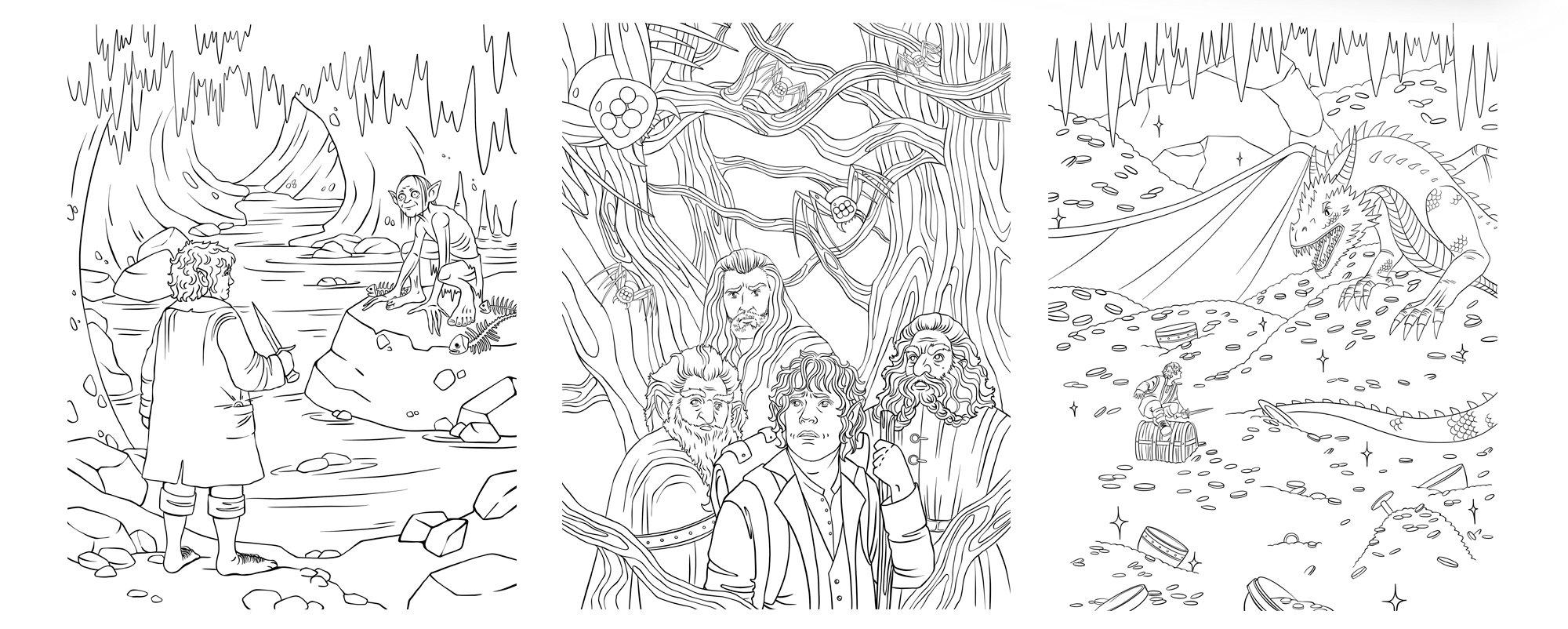 Раскраска "Средиземье" для "АСТ" — Изображение №4 — Иллюстрация на Dprofile