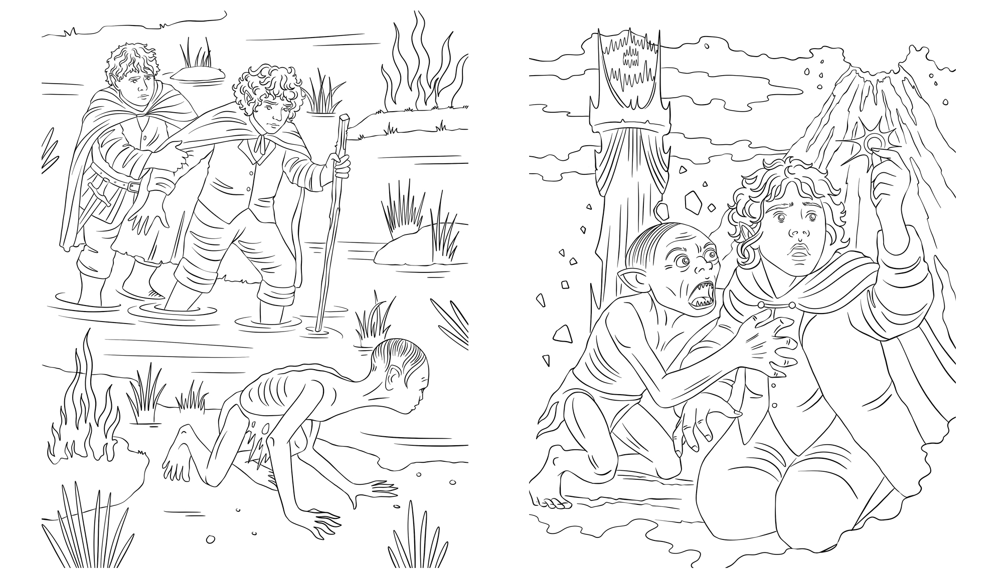 Раскраска "Средиземье" для "АСТ" — Изображение №8 — Иллюстрация на Dprofile