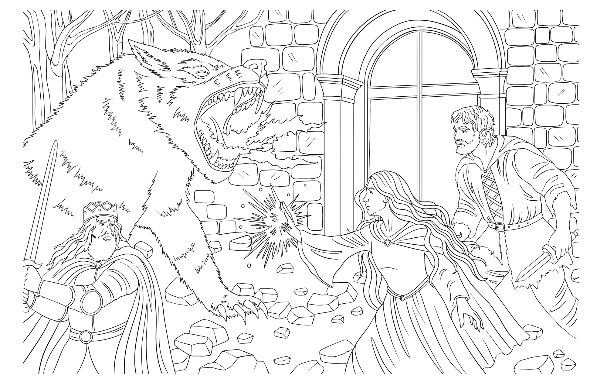 Раскраска "Средиземье" для "АСТ" — Изображение №15 — Иллюстрация на Dprofile