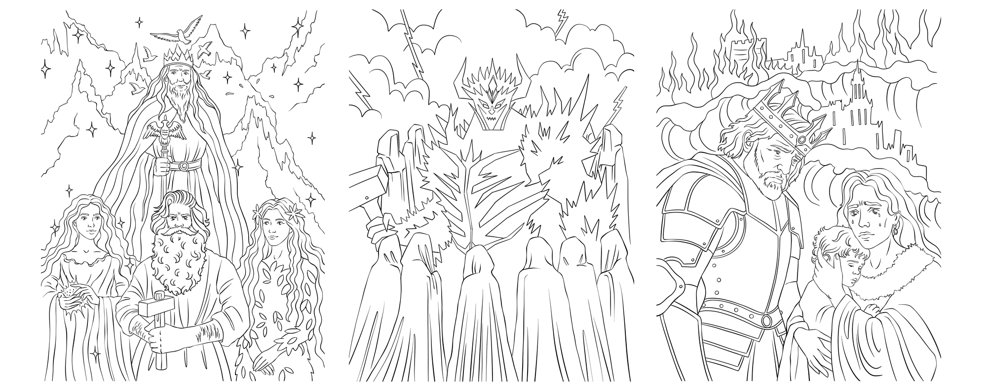 Раскраска "Средиземье" для "АСТ" — Изображение №10 — Иллюстрация на Dprofile