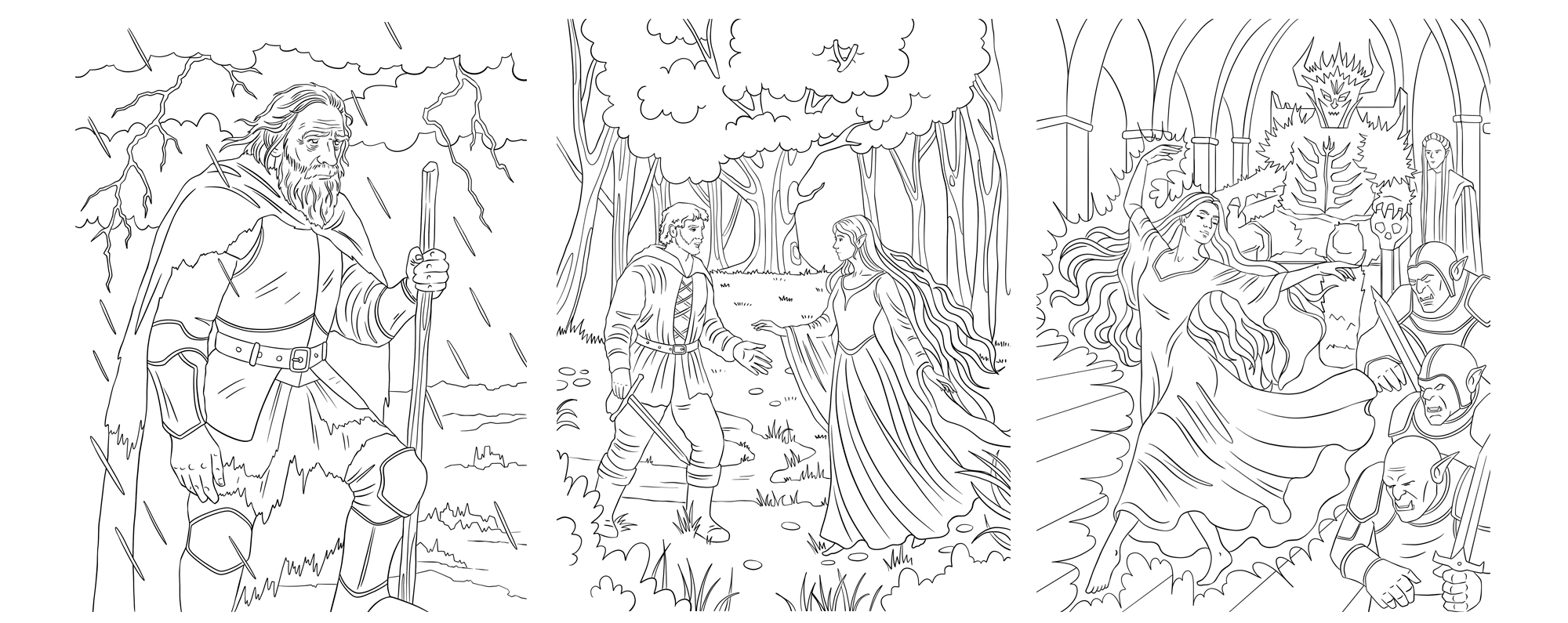 Раскраска "Средиземье" для "АСТ" — Изображение №14 — Иллюстрация на Dprofile