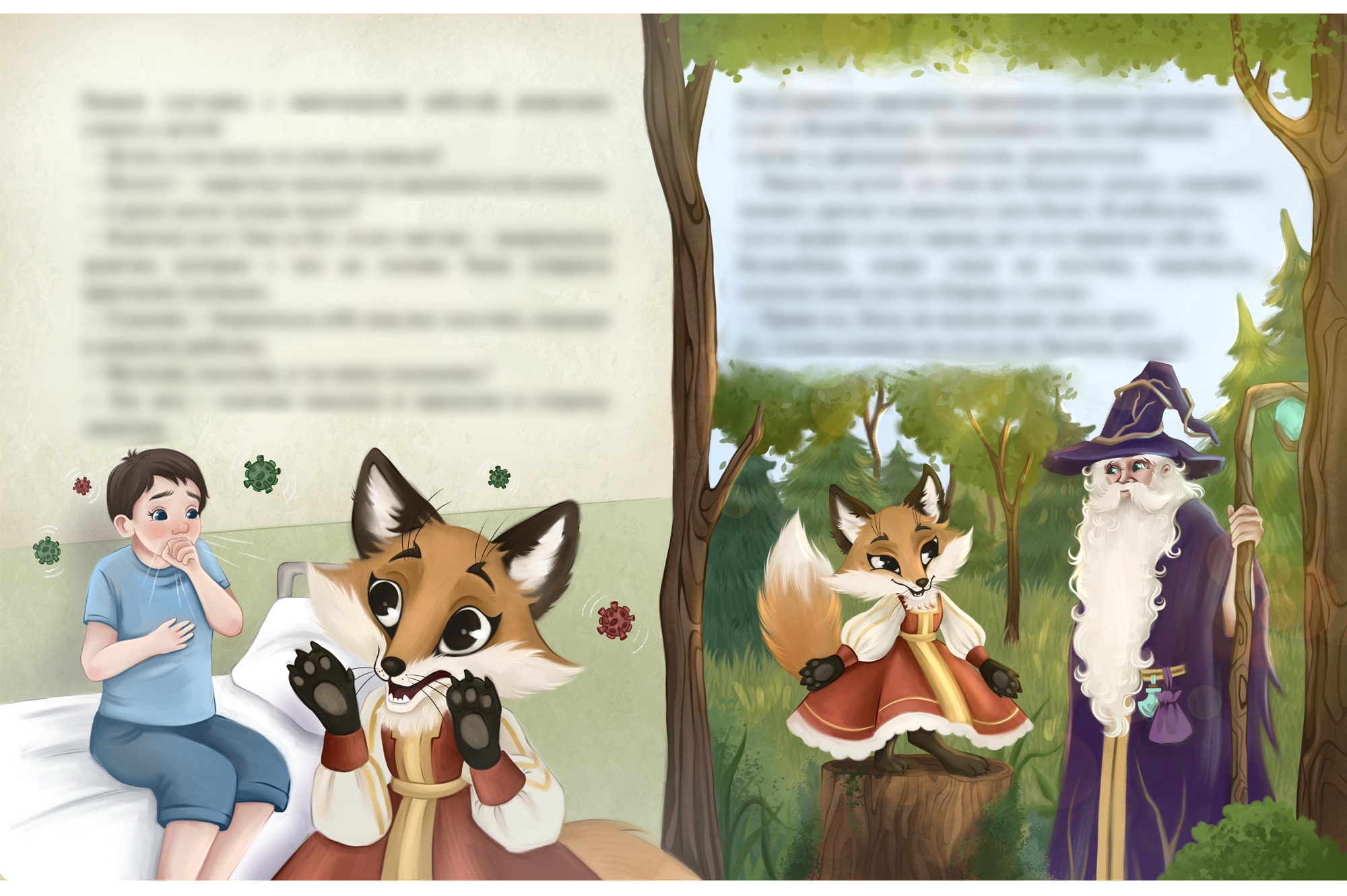 Иллюстрации для сказки "Хвостатые уроки волшебства" — Изображение №15 — Иллюстрация на Dprofile