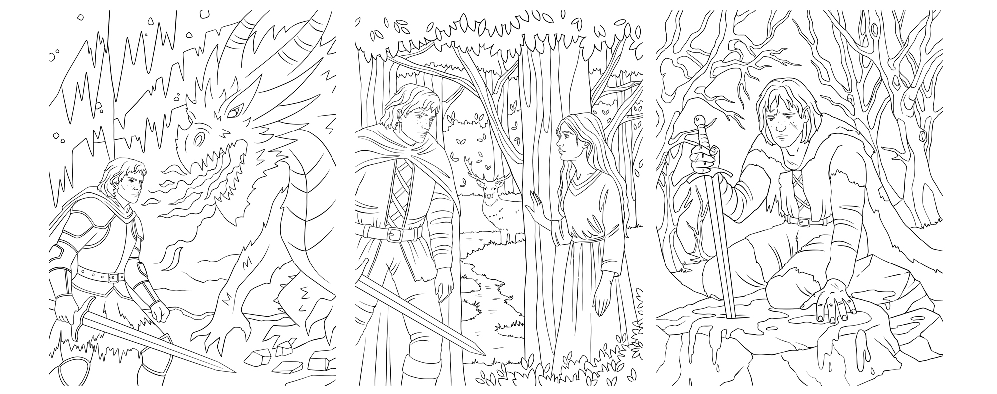 Раскраска "Средиземье" для "АСТ" — Изображение №13 — Иллюстрация на Dprofile