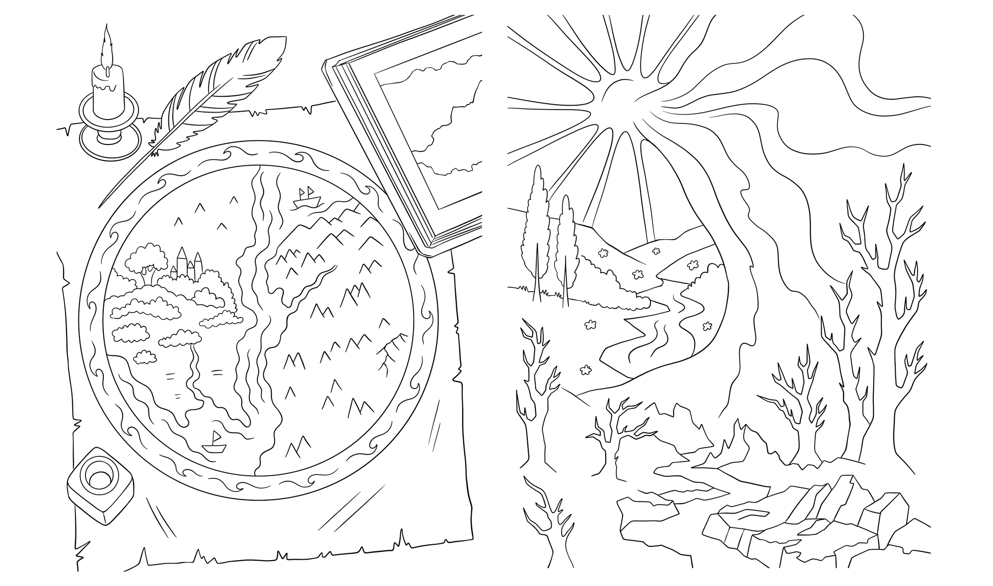 Раскраска "Средиземье" для "АСТ" — Изображение №21 — Иллюстрация на Dprofile