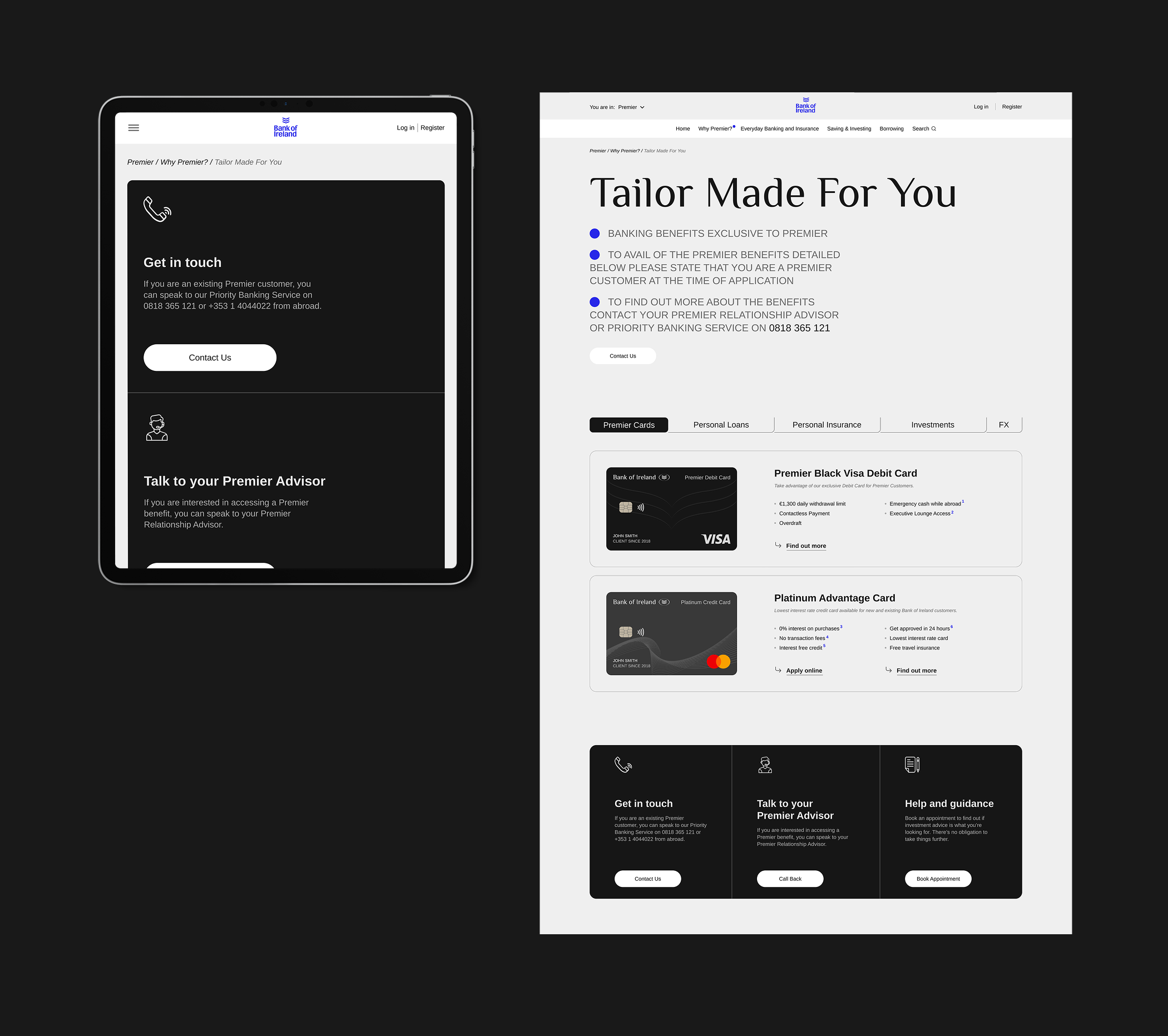 Bank of Ireland | Редизайн корпоративного сайта — Изображение №13 — Интерфейсы, Маркетинг на Dprofile