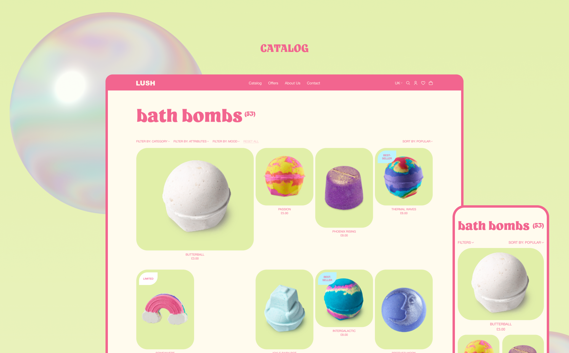 LUSH | Редизайн Интернет-магазина — Изображение №9 — Интерфейсы, Графика на Dprofile