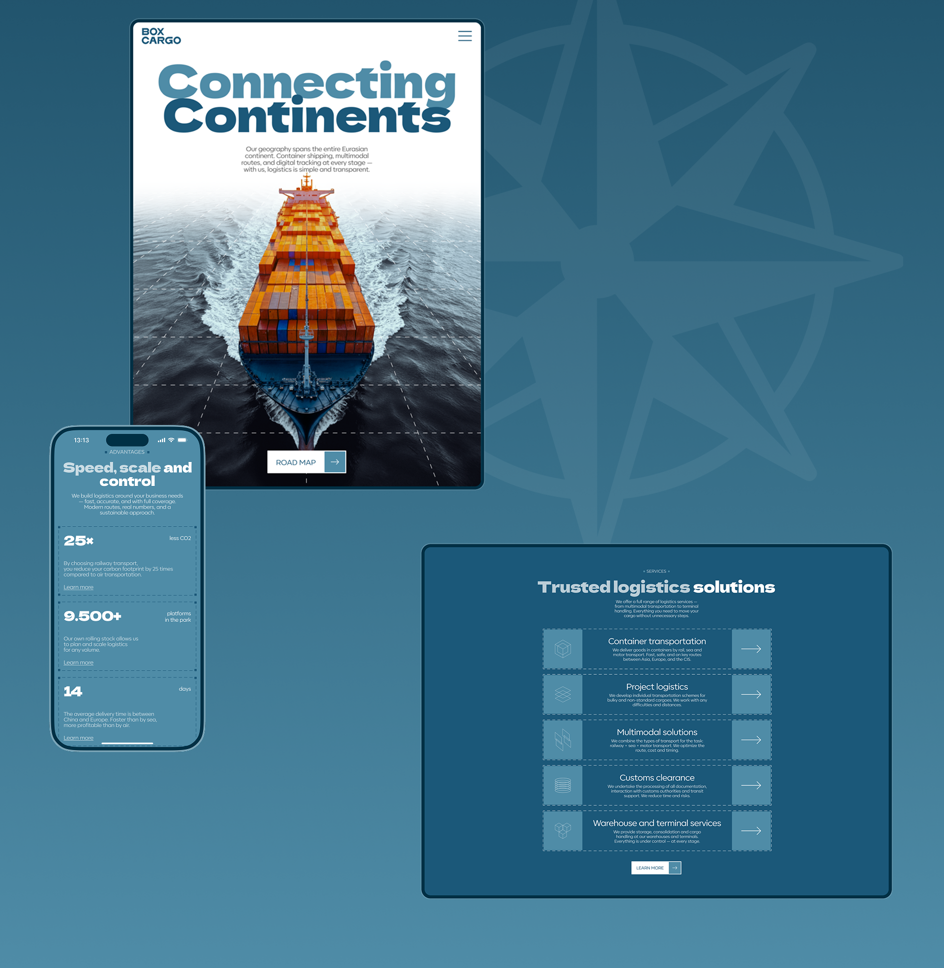 Box Cargo: Корпоративный сайт и брендинг — Изображение №10 — Интерфейсы, Брендинг на Dprofile