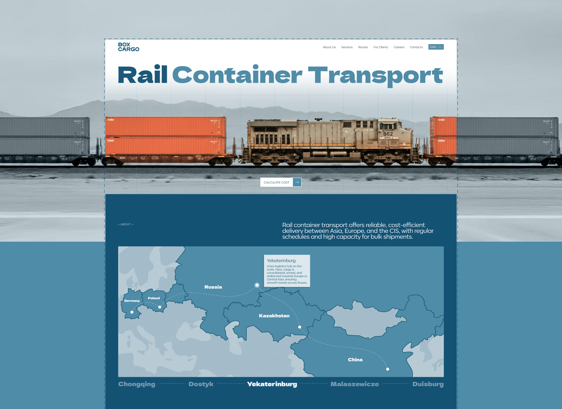 Box Cargo: Корпоративный сайт и брендинг — Изображение №18 — Интерфейсы, Брендинг на Dprofile