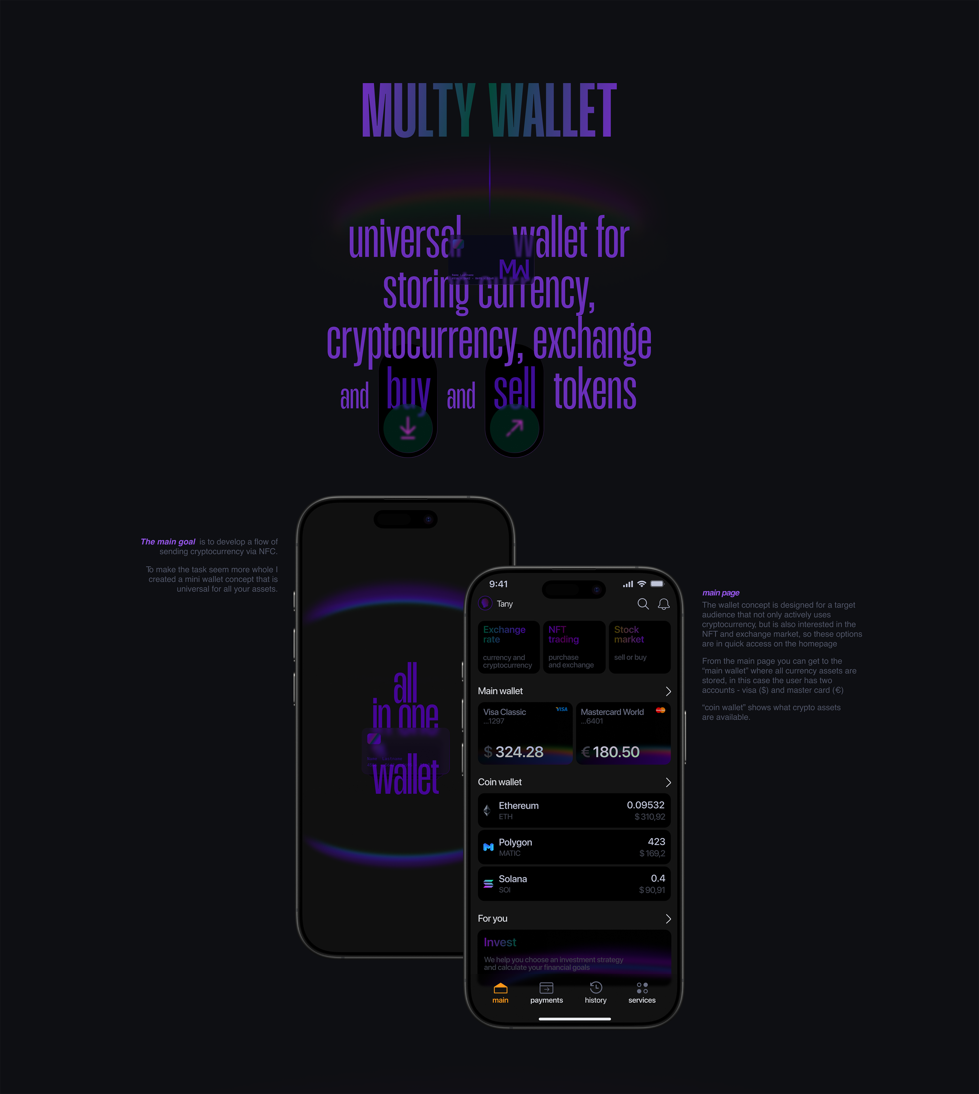 Multy wallet — Изображение №1 — Интерфейсы на Dprofile