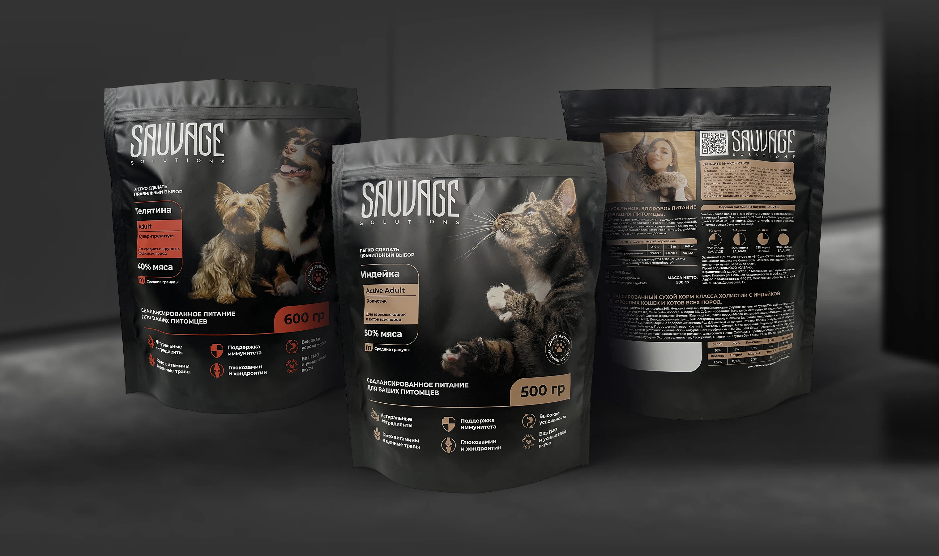 Дизайн упаковки | Корм для животных Sauvage Solution — Изображение №8 — Брендинг, Промдизайн на Dprofile