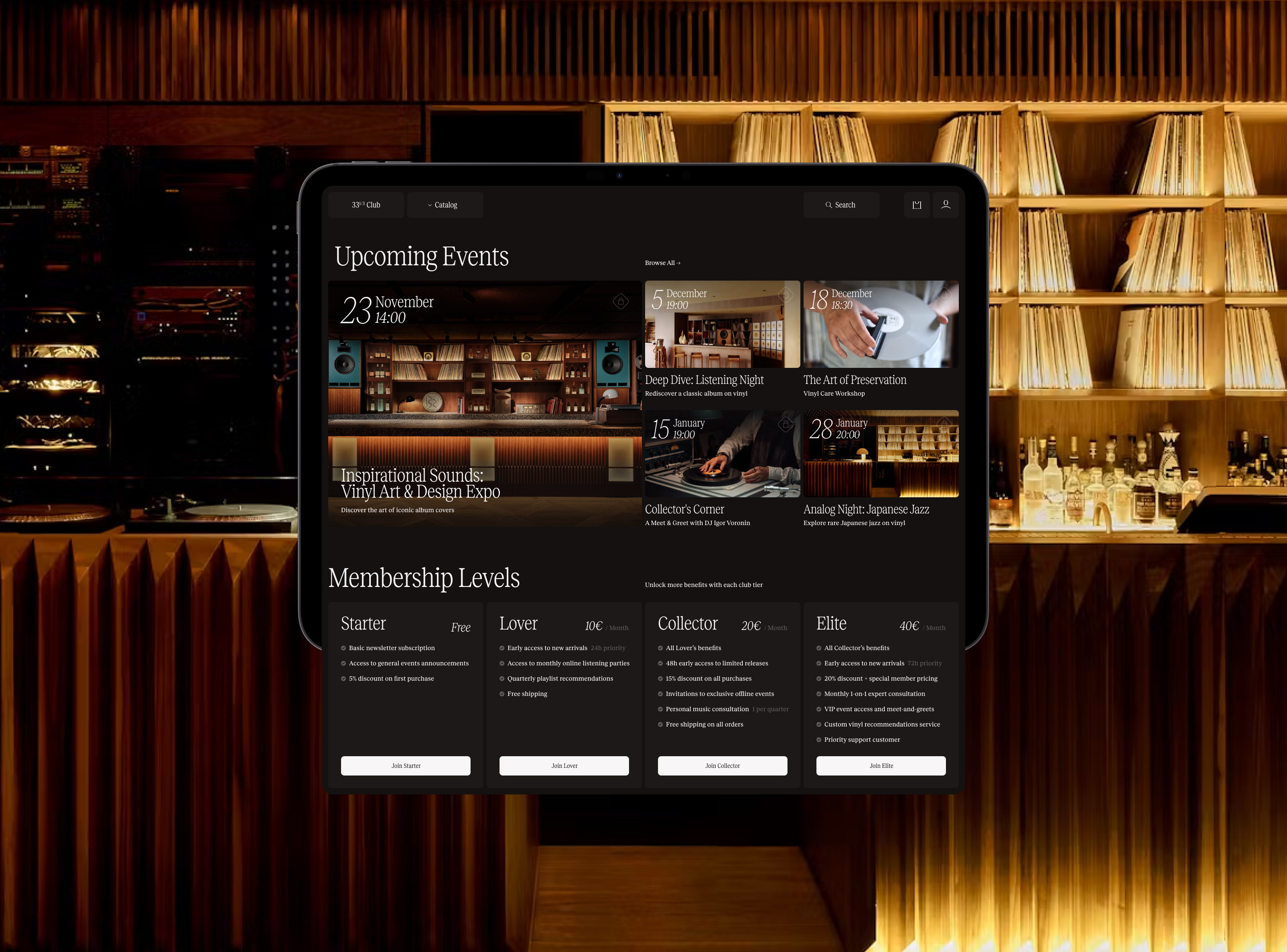 33⅓ Club — Изображение №12 — Интерфейсы, Анимация на Dprofile