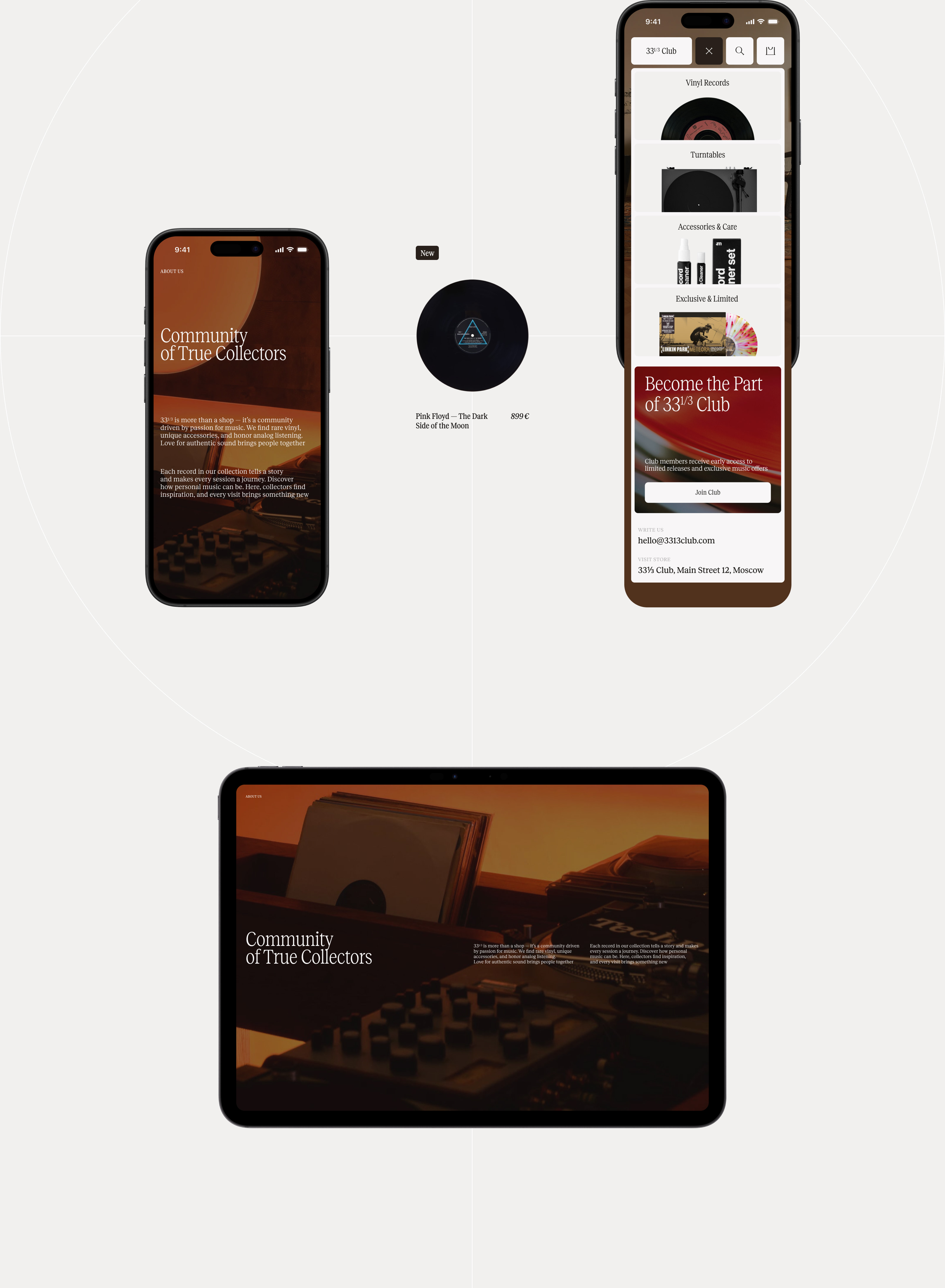 33⅓ Club — Изображение №3 — Интерфейсы, Анимация на Dprofile