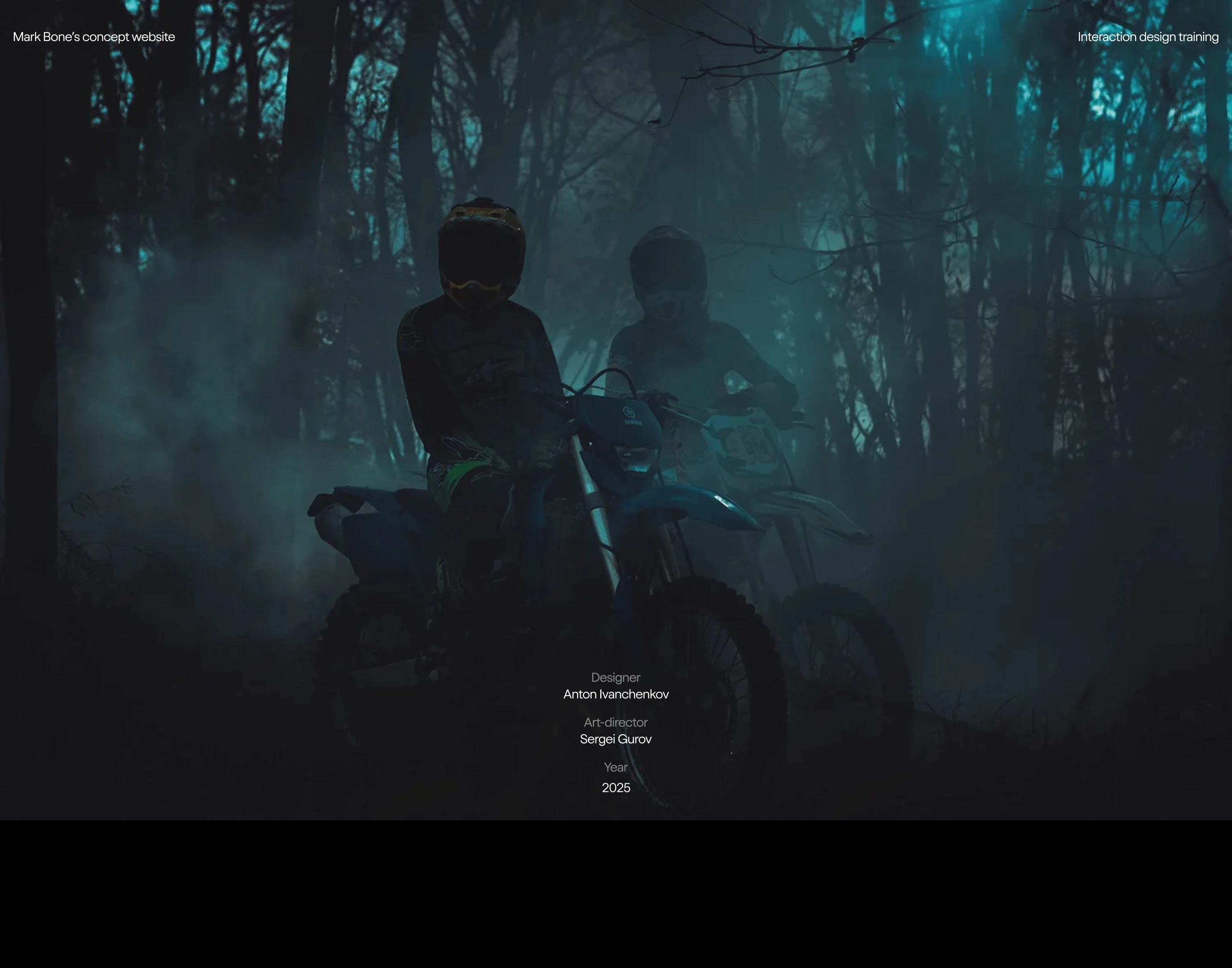 Mark Bone | Portfolio Website Concept — Изображение №1 — Интерфейсы, Анимация на Dprofile