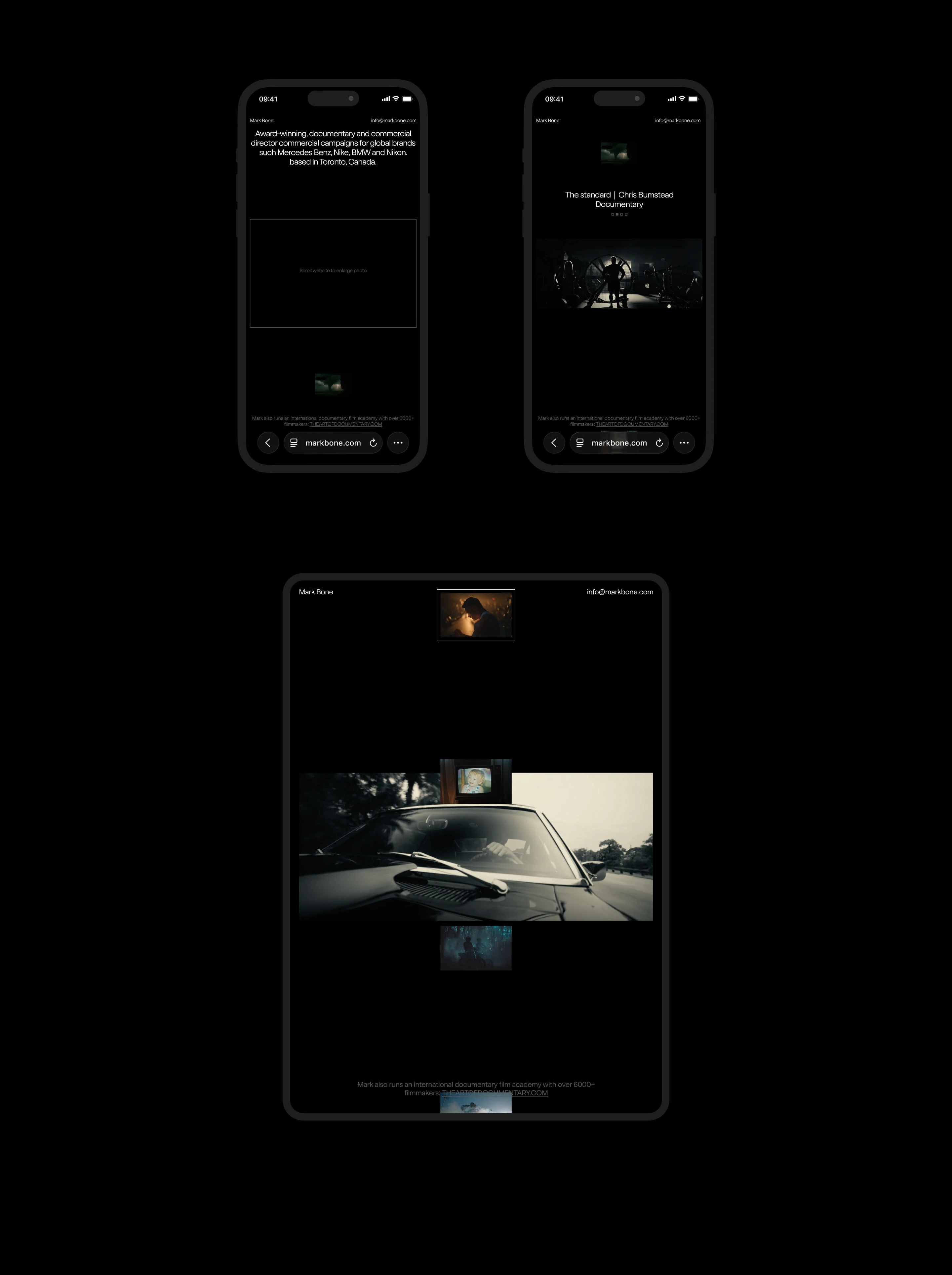 Mark Bone | Portfolio Website Concept — Изображение №2 — Интерфейсы, Анимация на Dprofile
