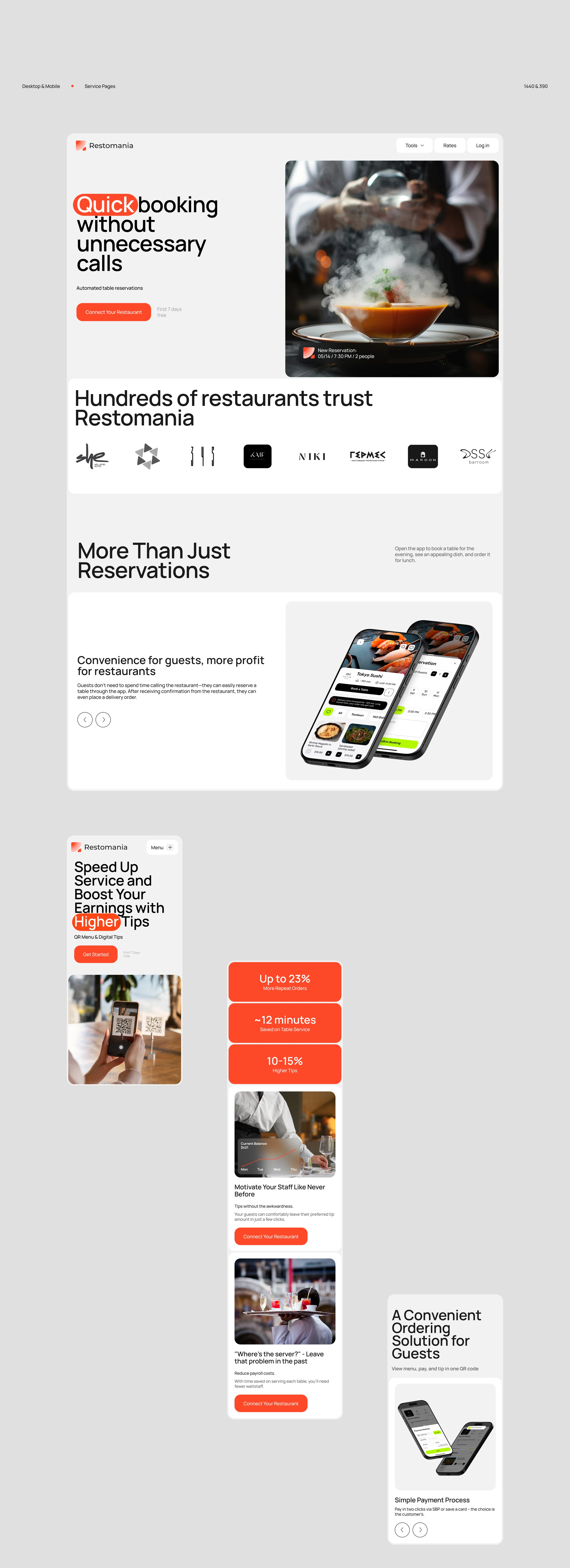 Restomania | Website & Identity — Изображение №10 — Интерфейсы, 3D на Dprofile