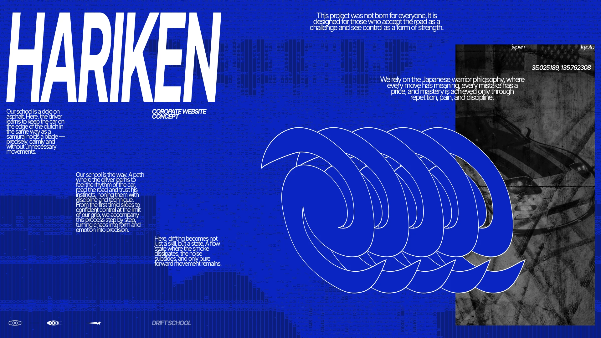 Hariken Drift School | Corporate website — Изображение №2 — Интерфейсы на Dprofile