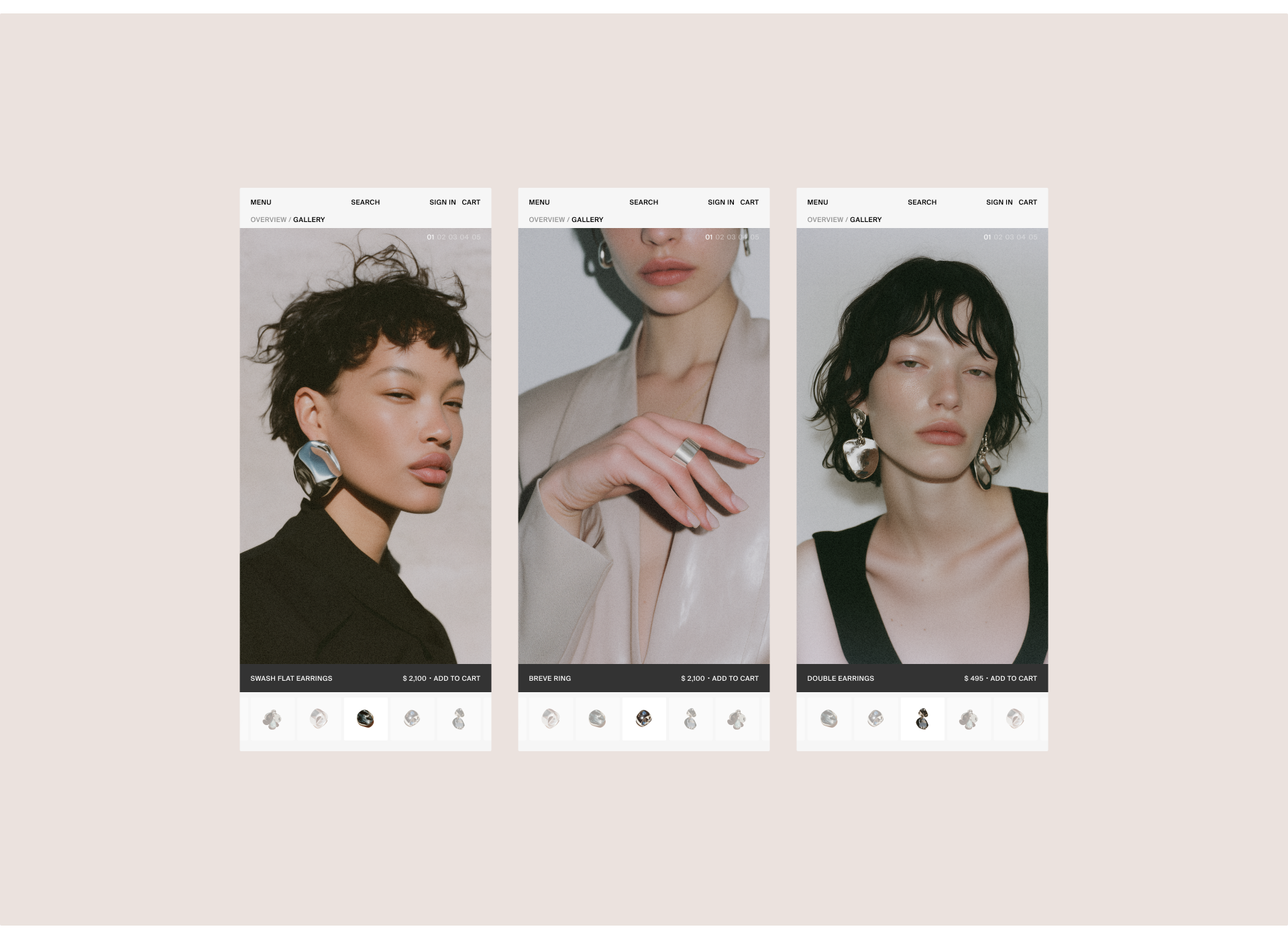 R.A. Jewellery — Изображение №2 — Интерфейсы, Анимация на Dprofile