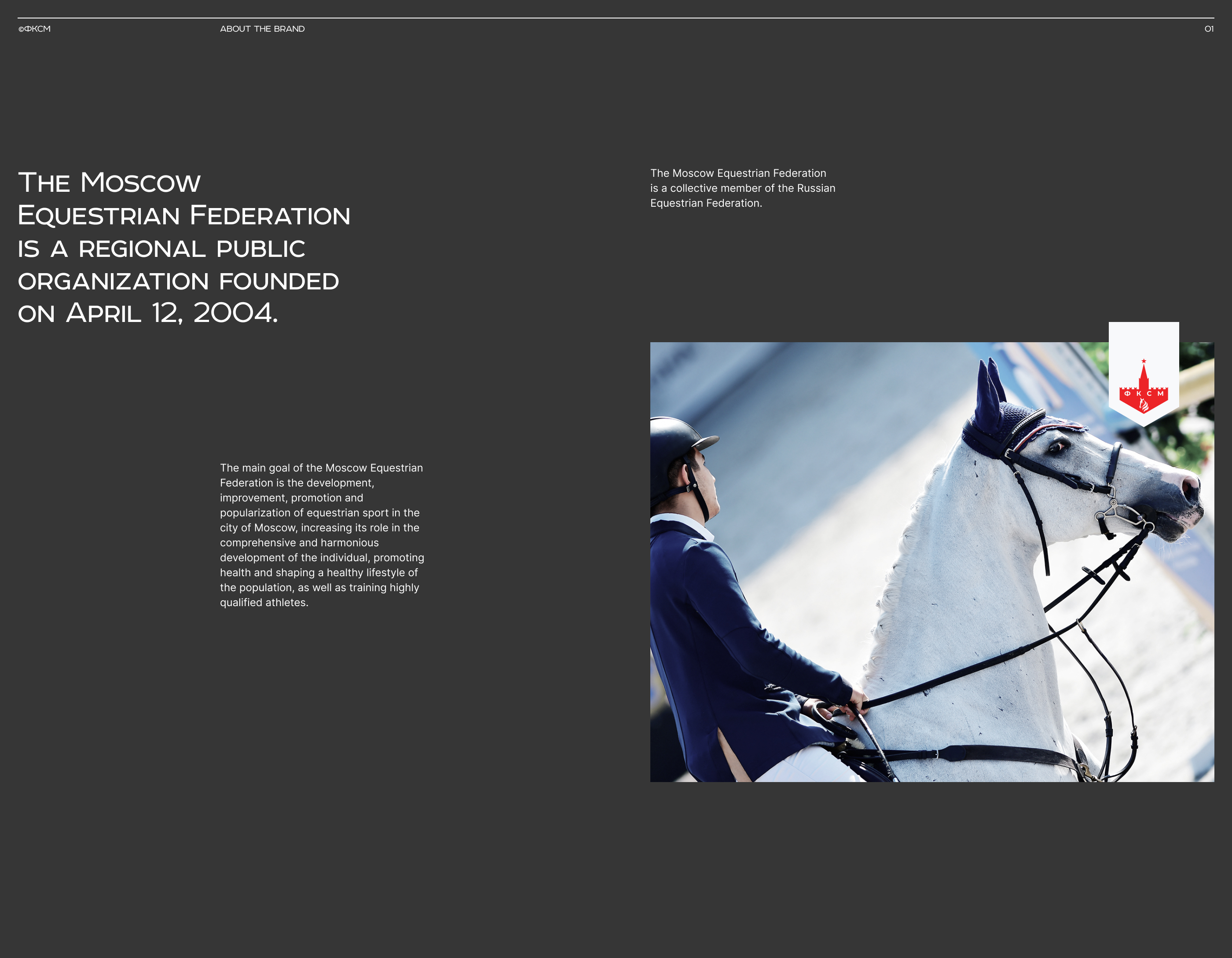 Федерация конного спорта Москвы — Изображение №2 — Интерфейсы, Анимация на Dprofile