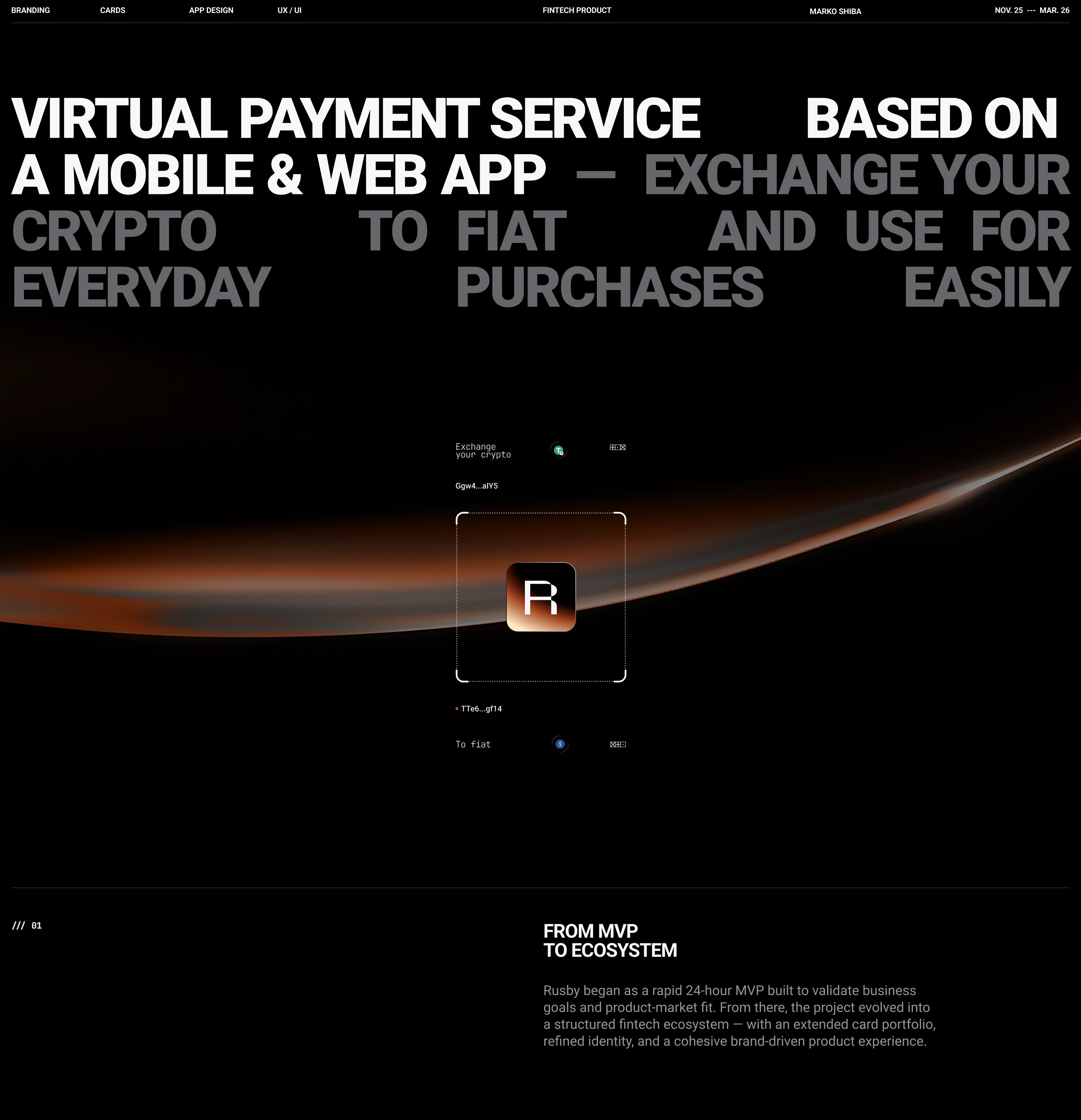RUSBY [Fintech Platform] — Изображение №1 — Интерфейсы, Брендинг на Dprofile