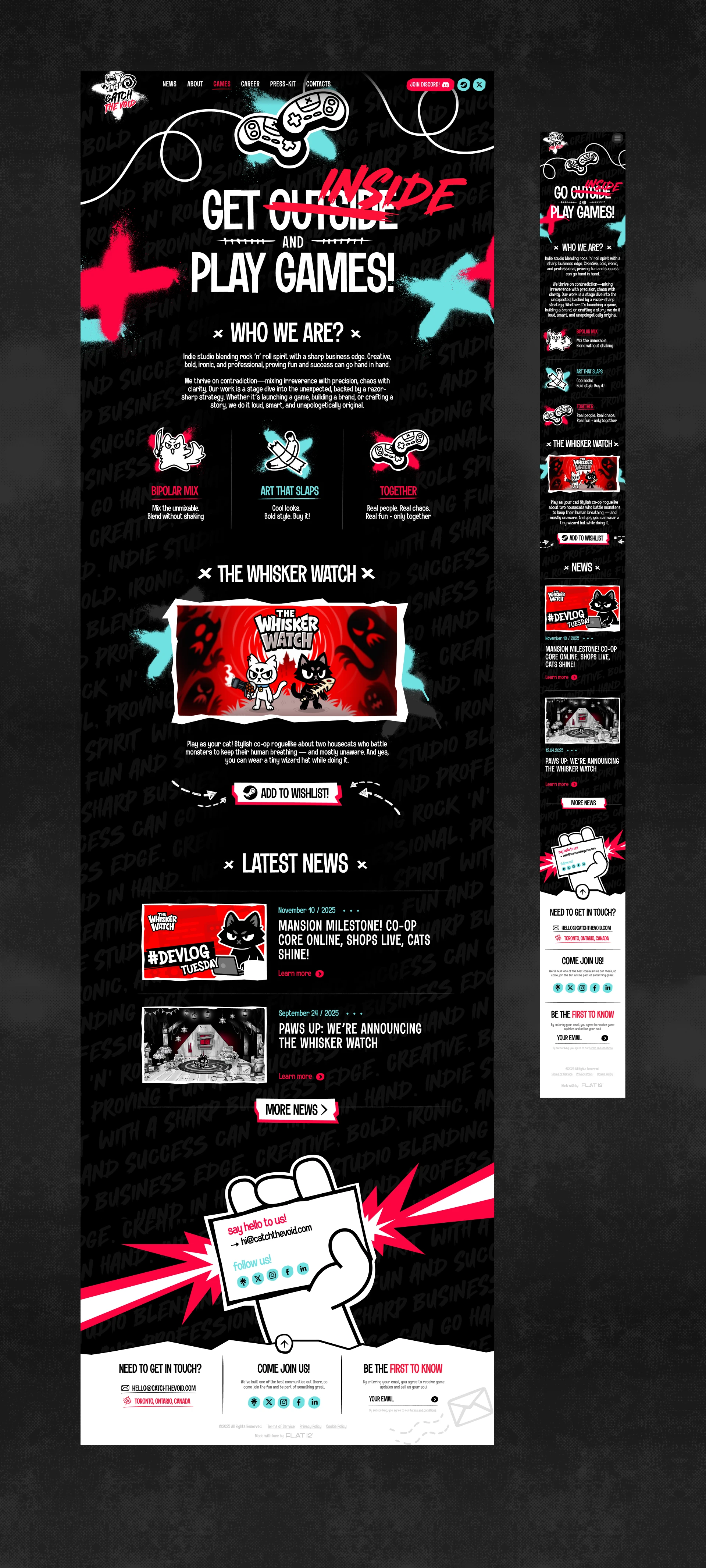 Catch The Void — Изображение №3 — Интерфейсы, Брендинг на Dprofile