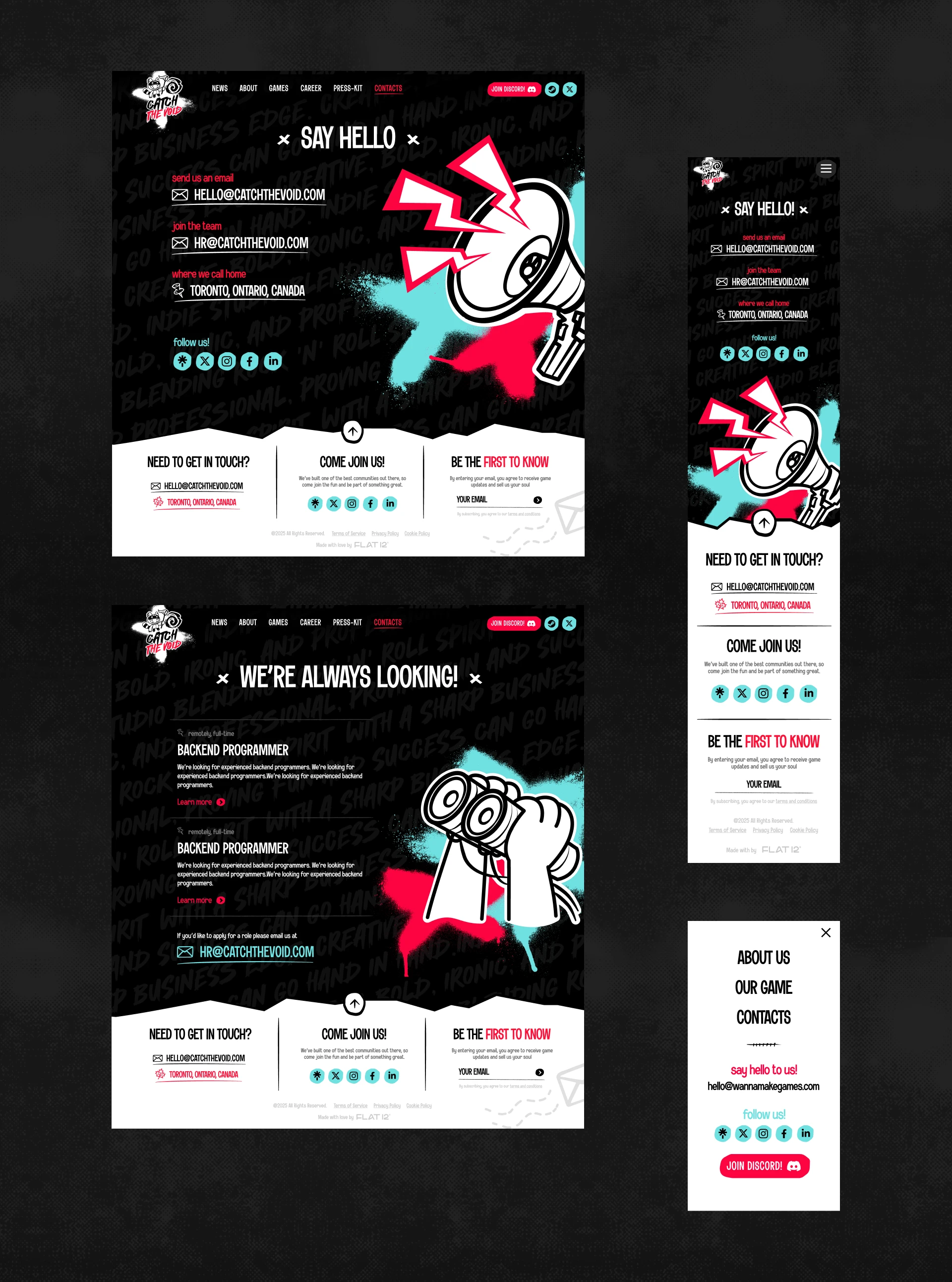 Catch The Void — Изображение №4 — Интерфейсы, Брендинг на Dprofile