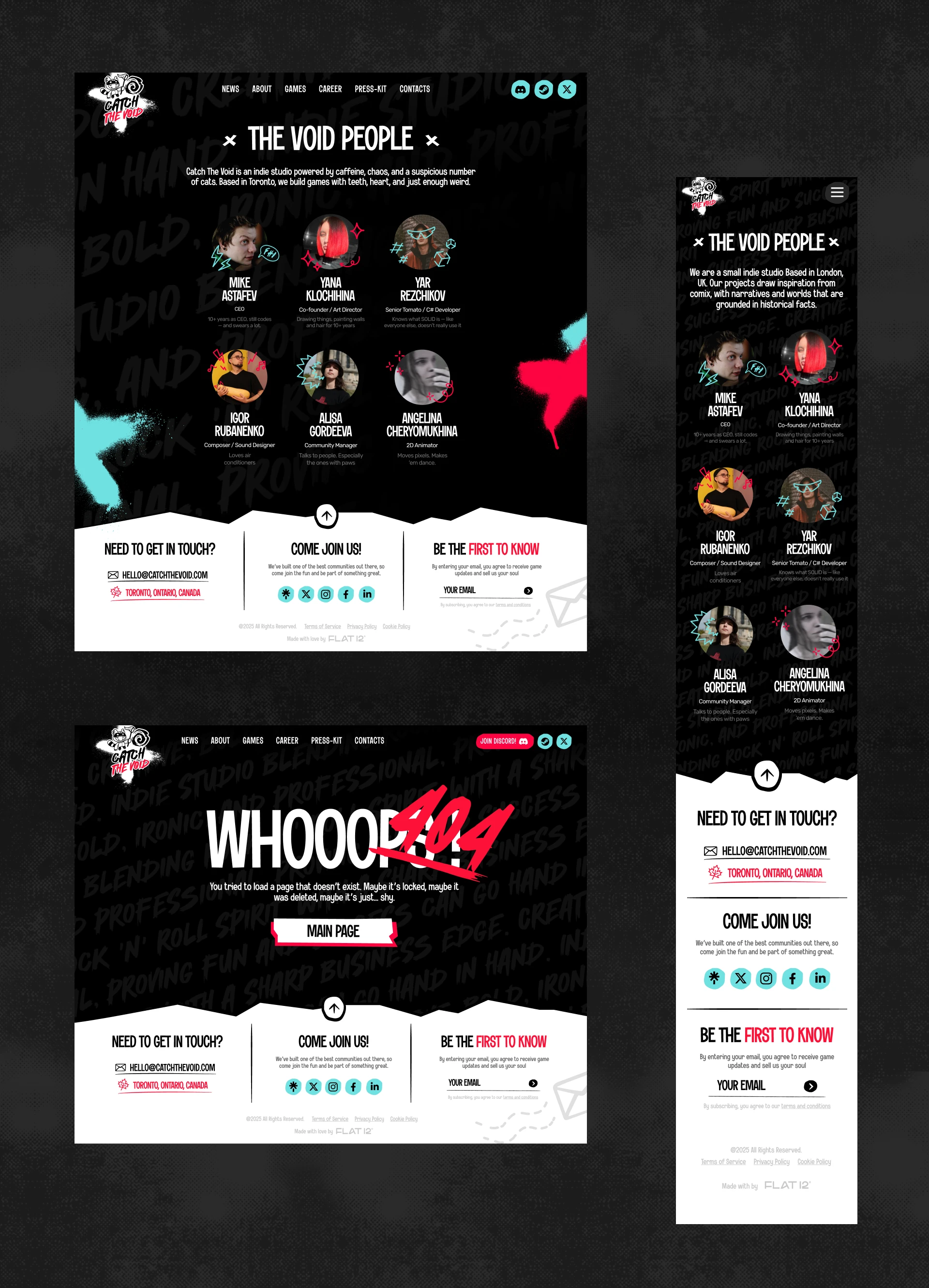 Catch The Void — Изображение №7 — Интерфейсы, Брендинг на Dprofile