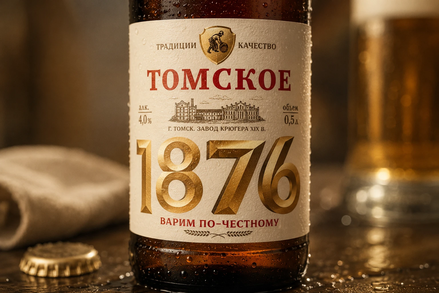 Дизайн юбилейной этикетки «Томское 1876» для ОАО «Томское п… — Изображение №2 — Брендинг, Графика на Dprofile