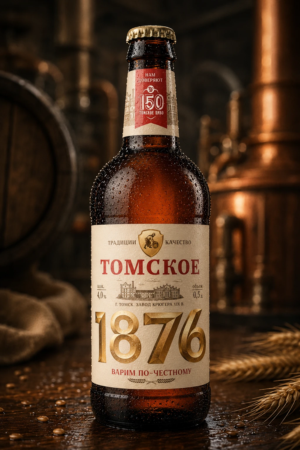 Дизайн юбилейной этикетки «Томское 1876» для ОАО «Томское п… — Изображение №8 — Брендинг, Графика на Dprofile
