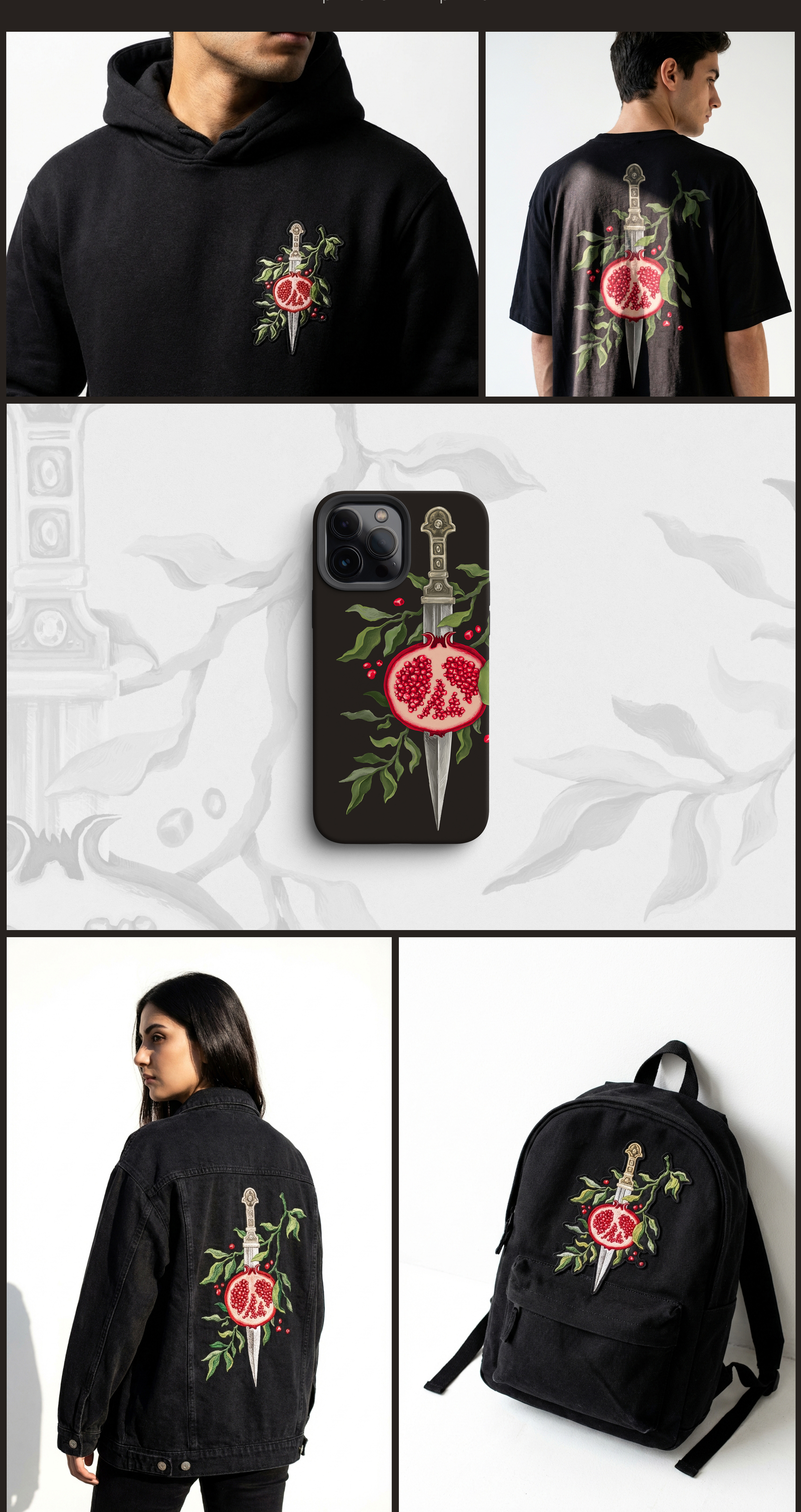 Иллюстрация - принт для одежды | къама (кинжал) — Изображение №4 — Иллюстрация, Графика на Dprofile