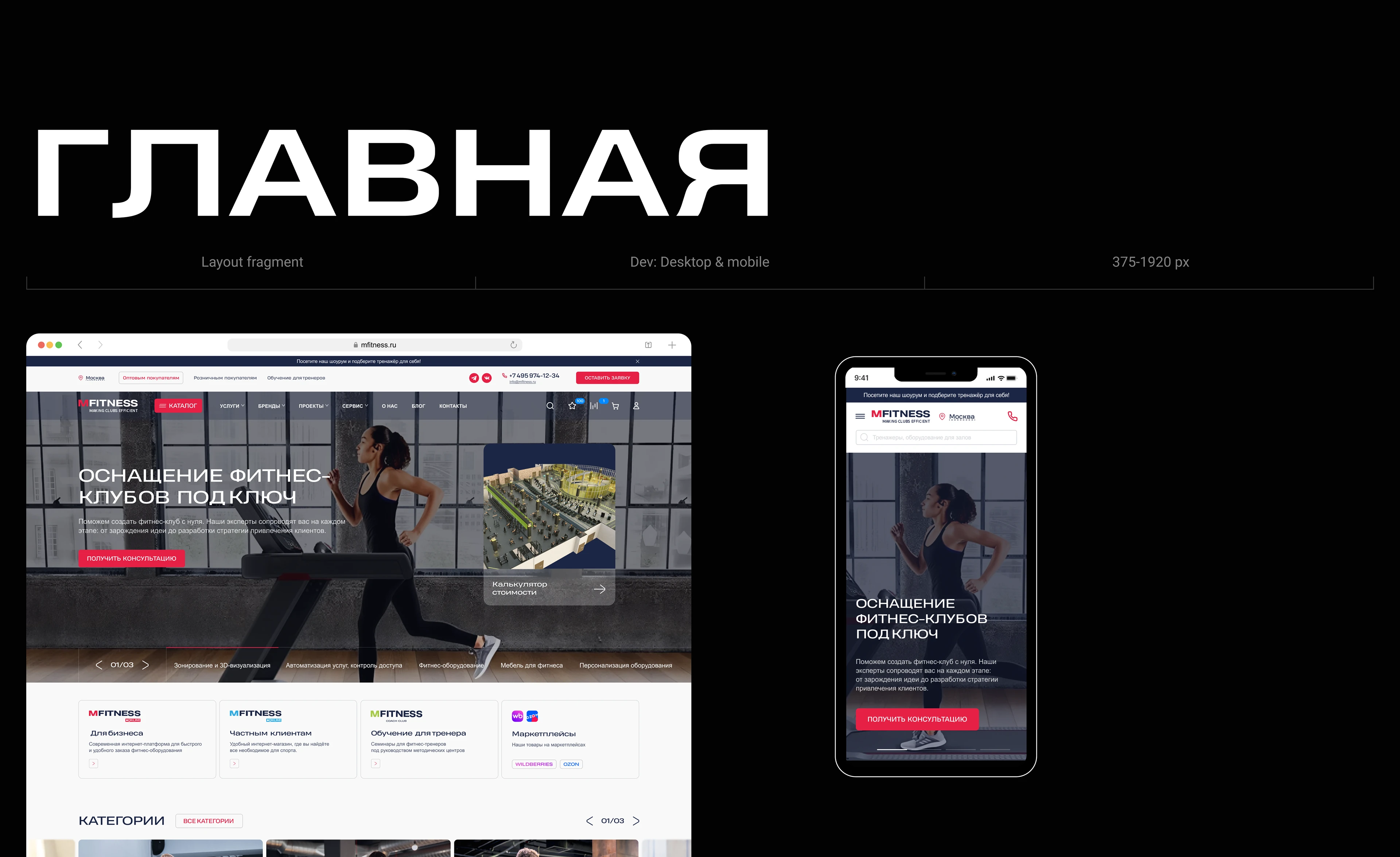 Mfitness — B2B Website Design — Изображение №3 — Интерфейсы, Маркетинг на Dprofile