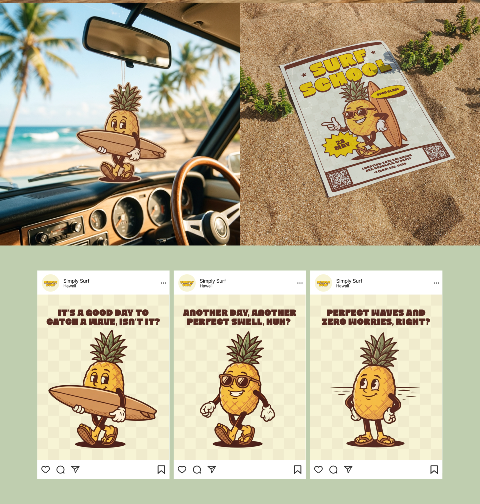 Simply Surf — Mascot Design & Brand Identity — Изображение №3 — Брендинг, Нейро на Dprofile